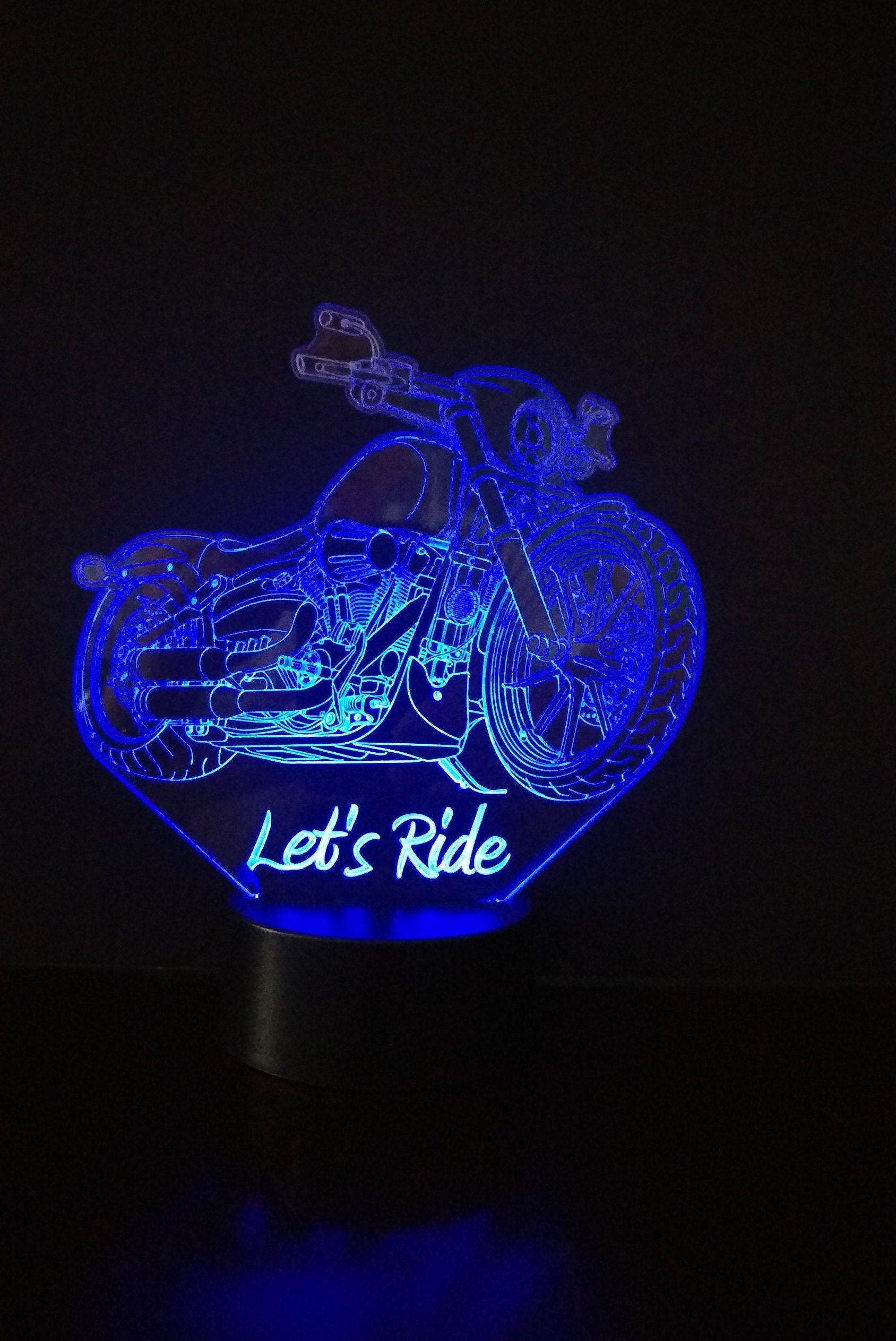 Awesome "Let's Ride" 3D LED Lamp (1197) - FREE SHIPPING!