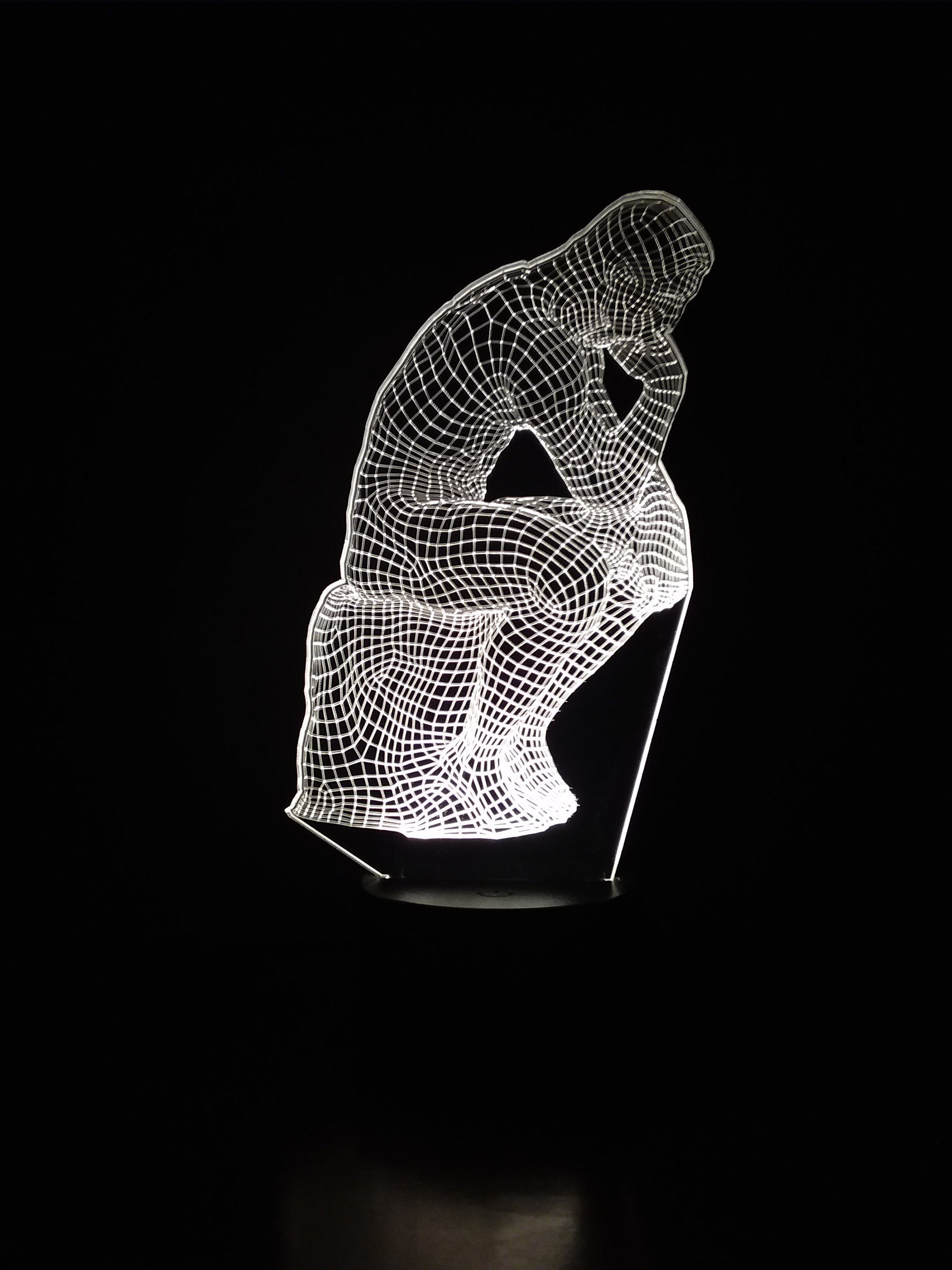 Awesome "The Thinker" 3D LED Lamp (1213) - FREE SHIPPING!