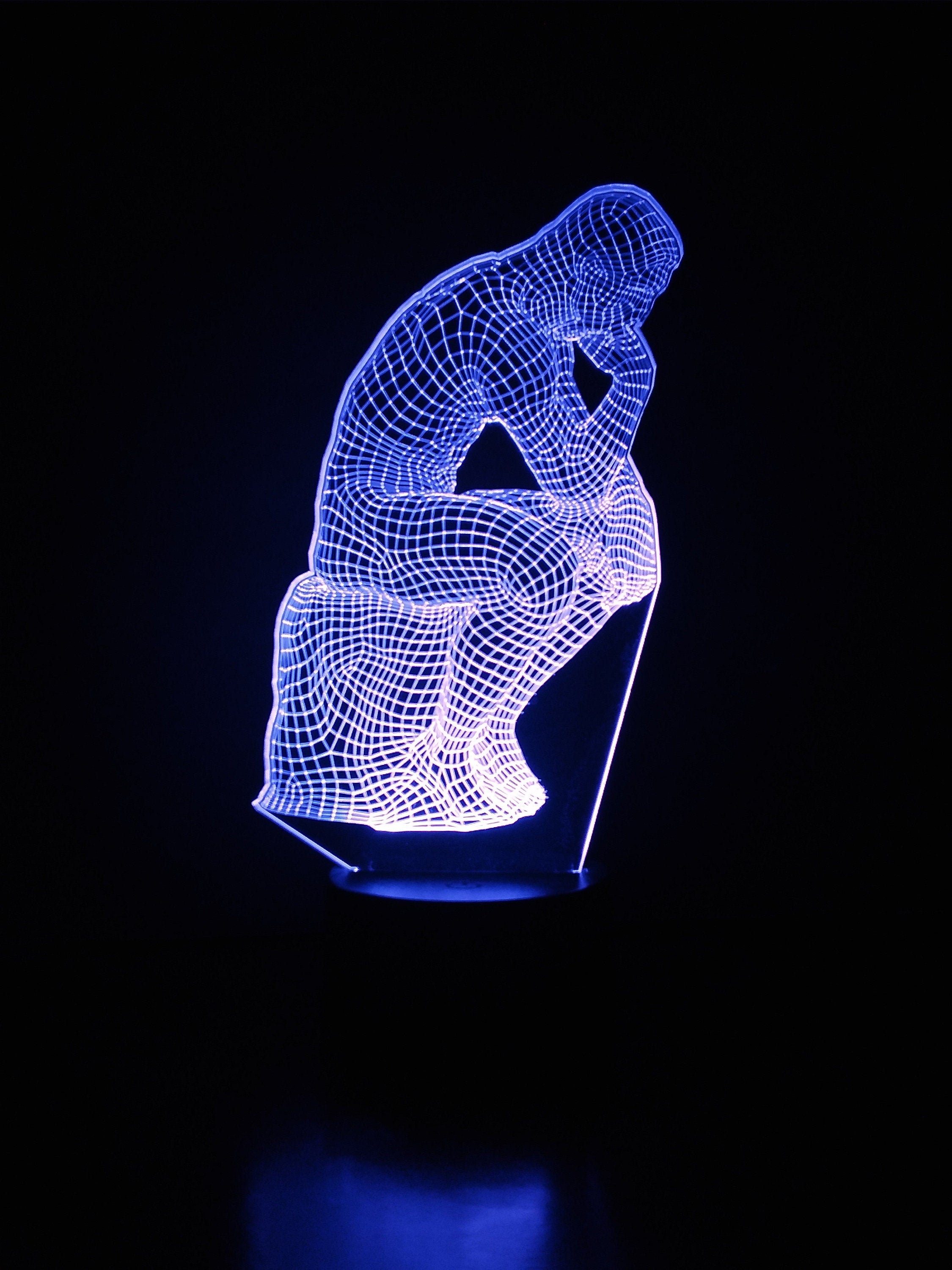 Awesome "The Thinker" 3D LED Lamp (1213) - FREE SHIPPING!