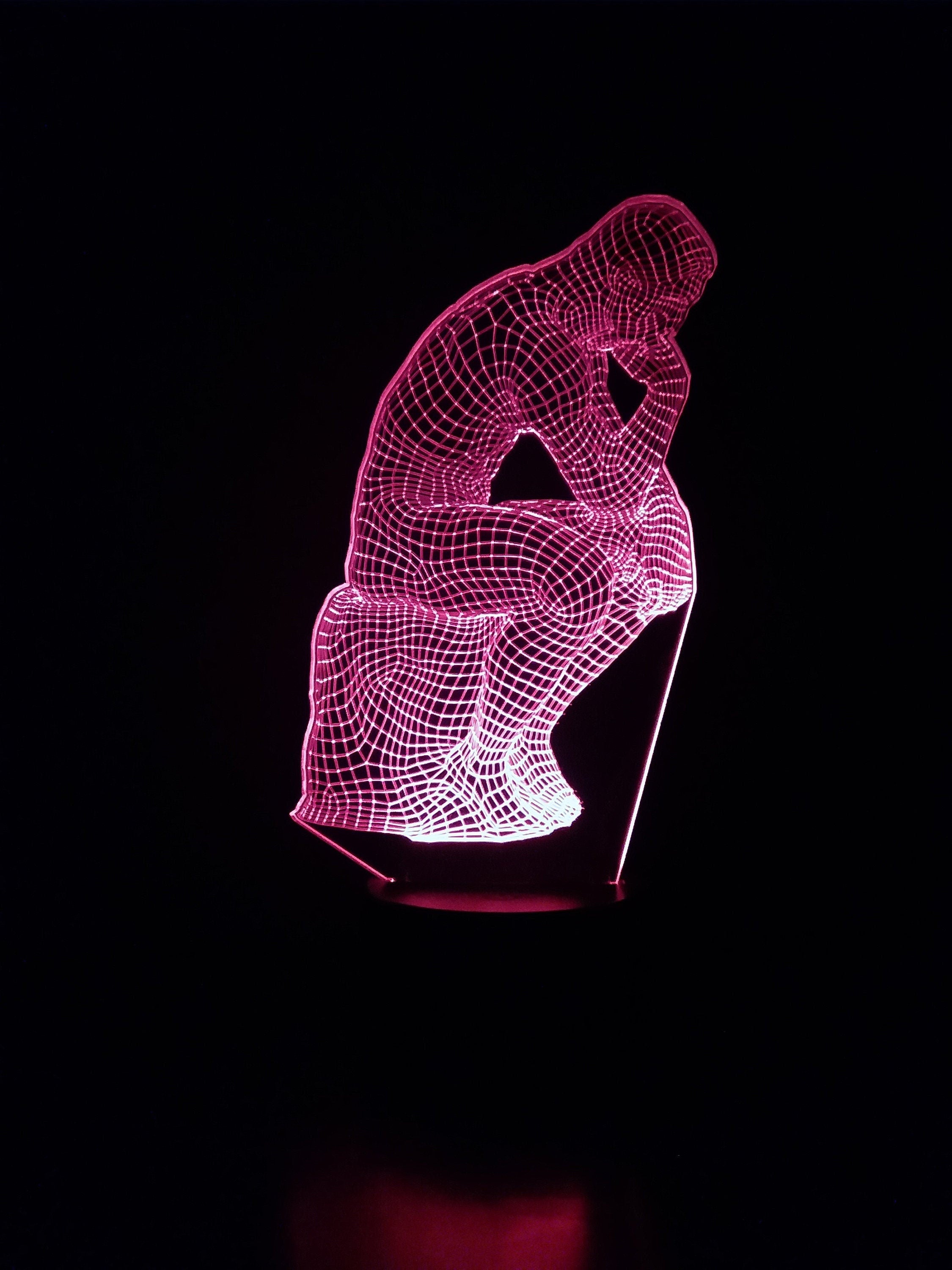 Awesome "The Thinker" 3D LED Lamp (1213) - FREE SHIPPING!