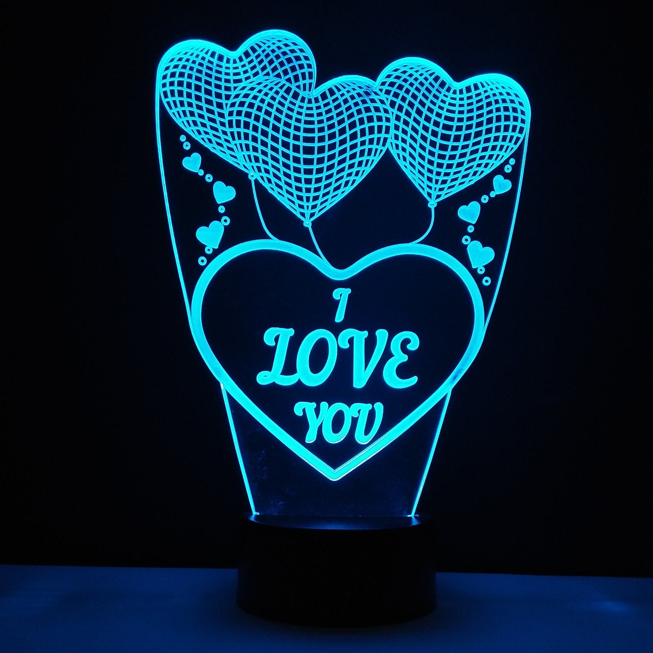 Awesome "I Love You Hearts" 3D LED Lamp (1222) - FREE SHIPPING!