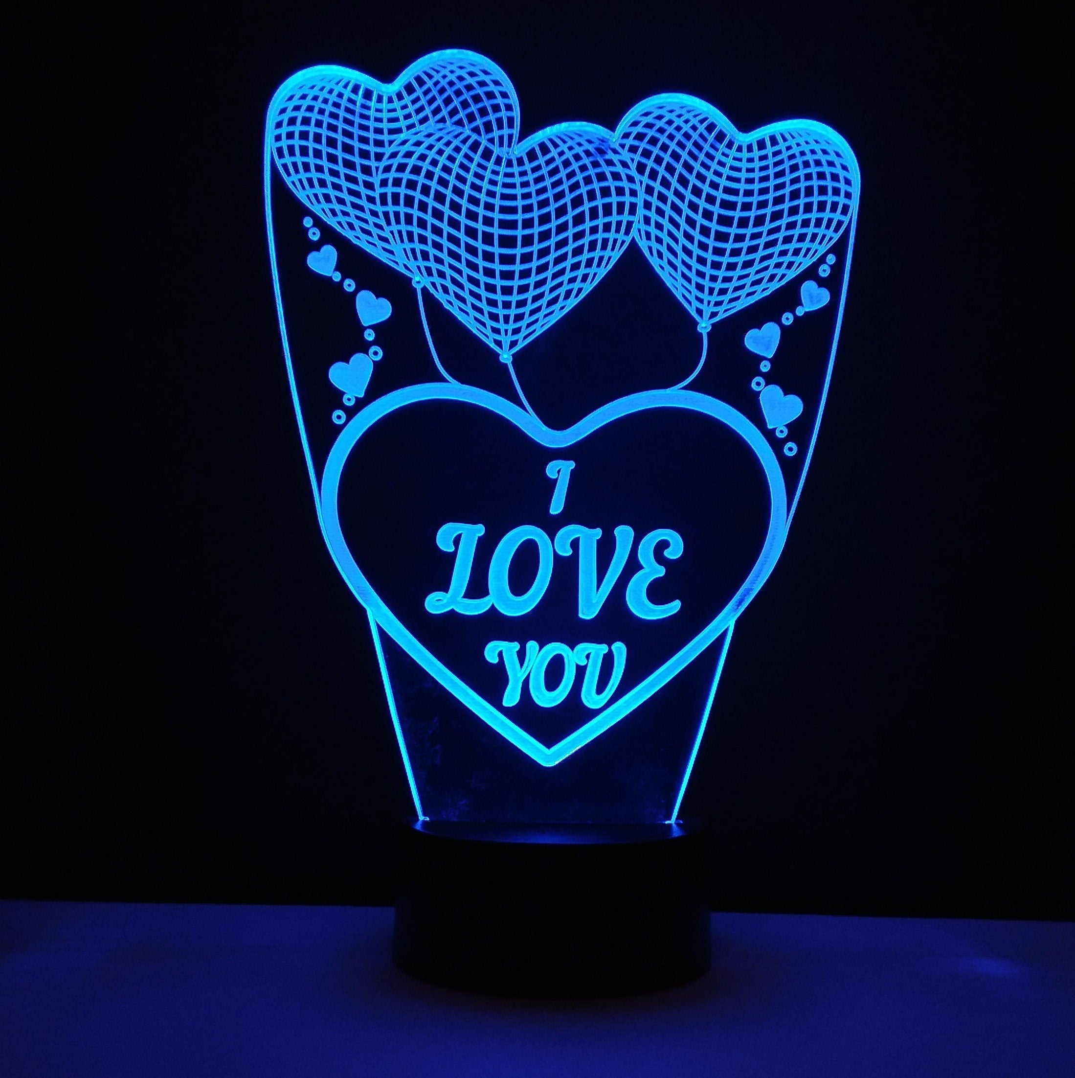 Awesome "I Love You Hearts" 3D LED Lamp (1222) - FREE SHIPPING!