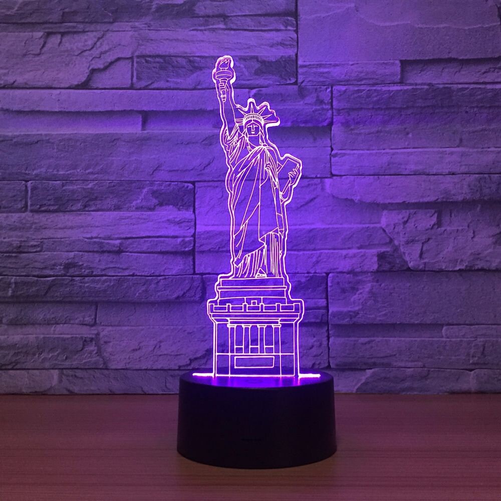 Awesome "Statue of Liberty" 3D LED Lamp (21380) - FREE SHIPPING!