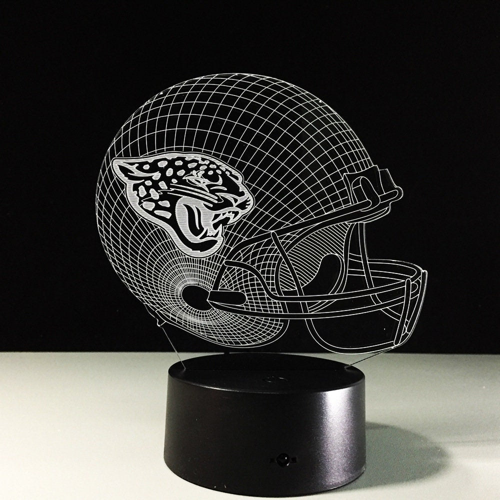 Awesome "Jacksonville Football Helmet" 3D LED Lamp (2552) - FREE SHIPPING!