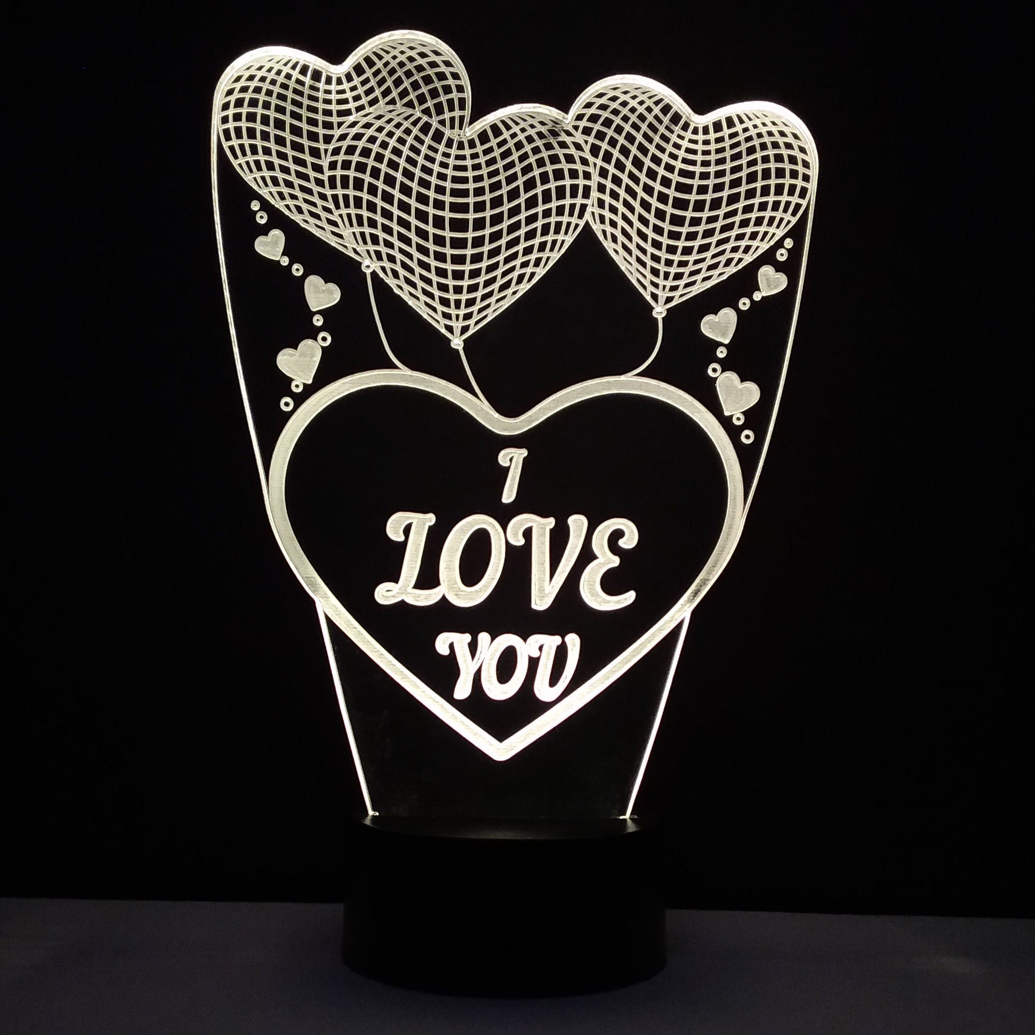 Awesome "I Love You Hearts" 3D LED Lamp (1222) - FREE SHIPPING!