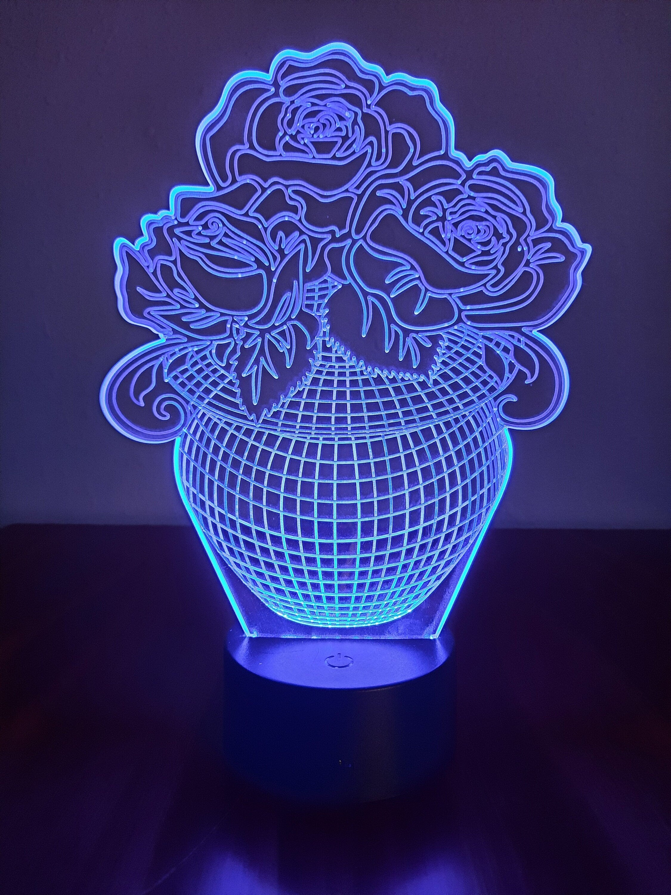 Awesome "Bowl of Roses" 3D LED Lamp (1139) - FREE SHIPPING!