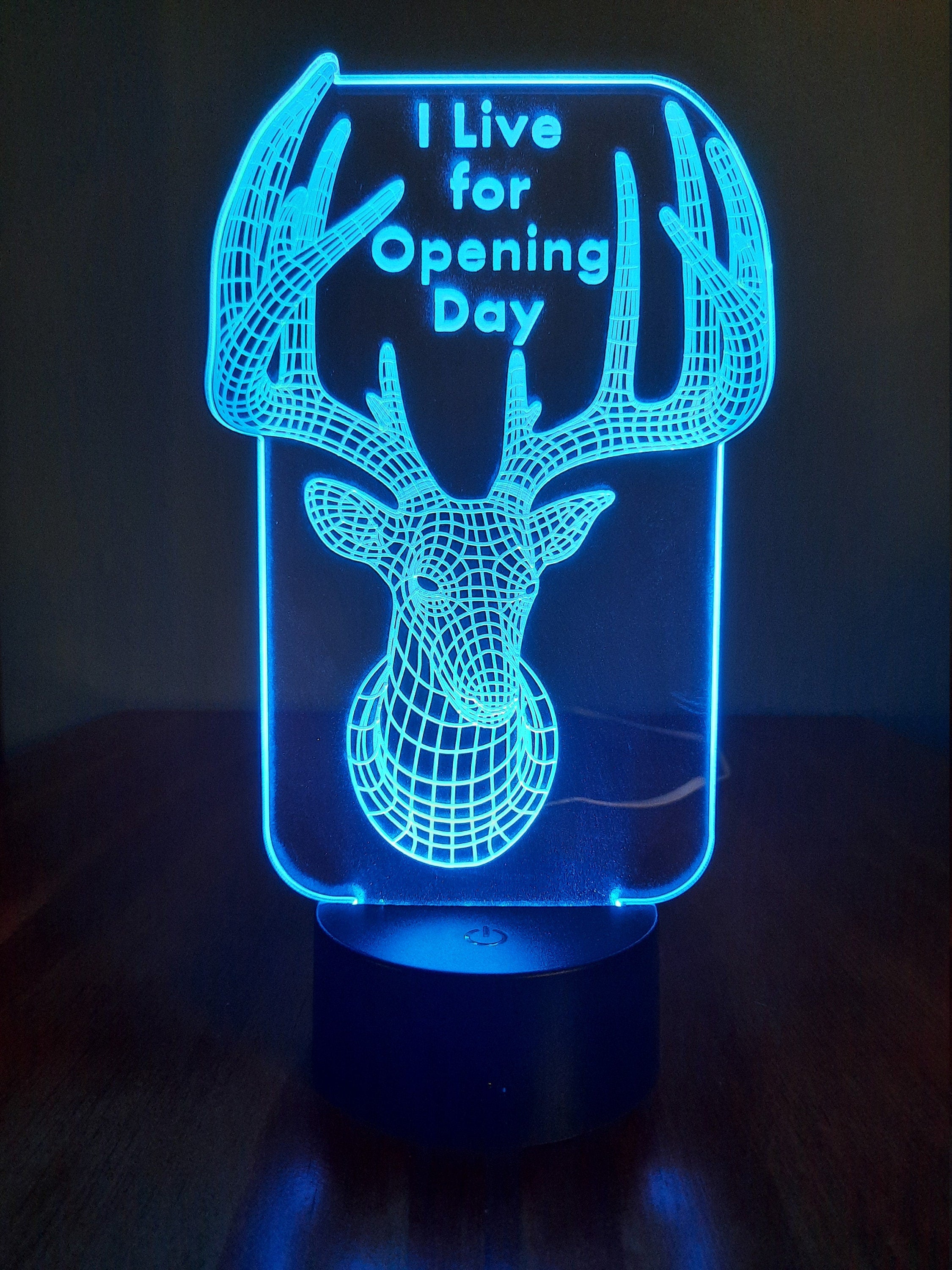 Awesome "I Live for Opening Day" 3D LED Lamp (1091) - FREE Shipping!