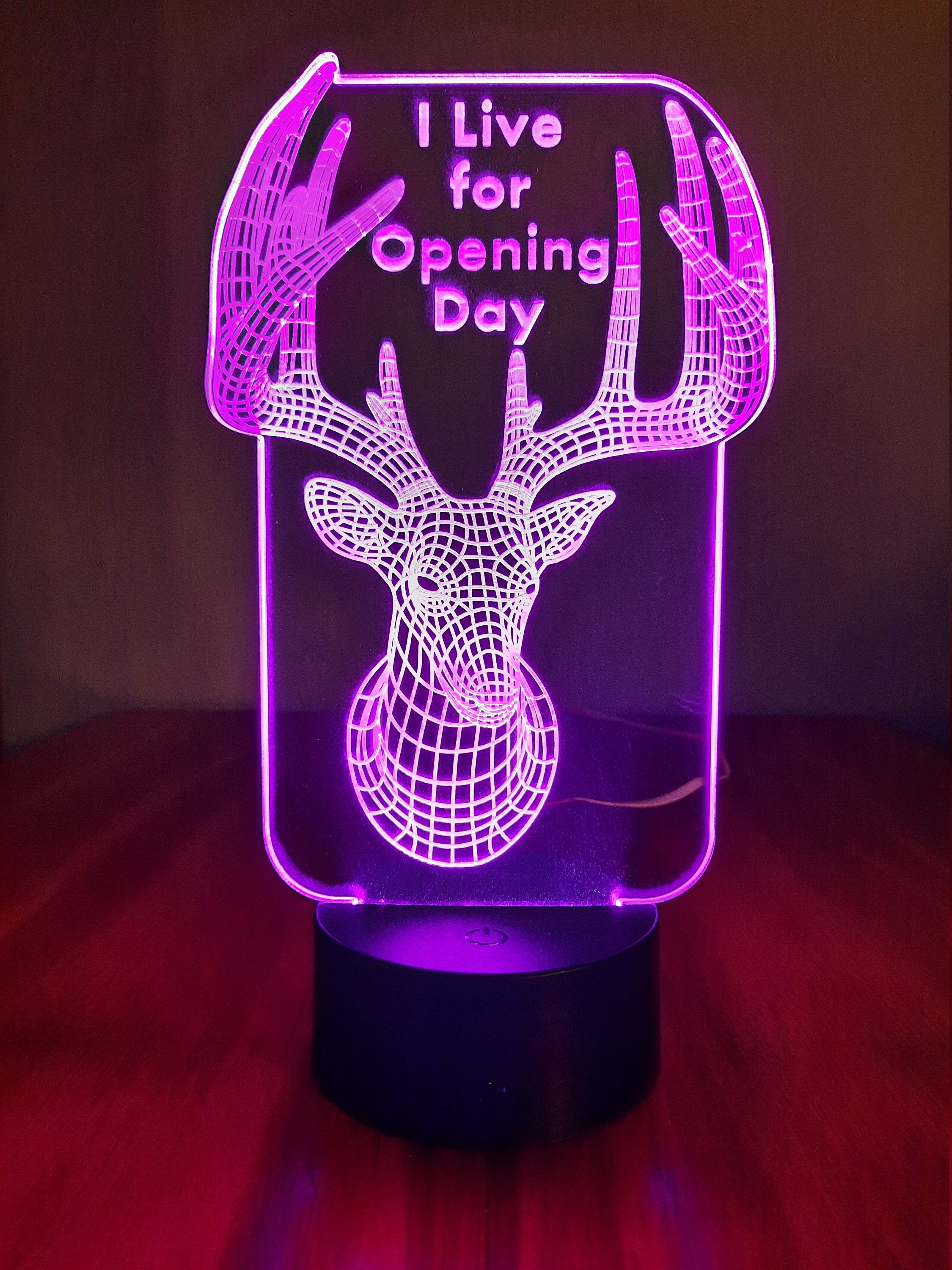 Awesome "I Live for Opening Day" 3D LED Lamp (1091) - FREE Shipping!