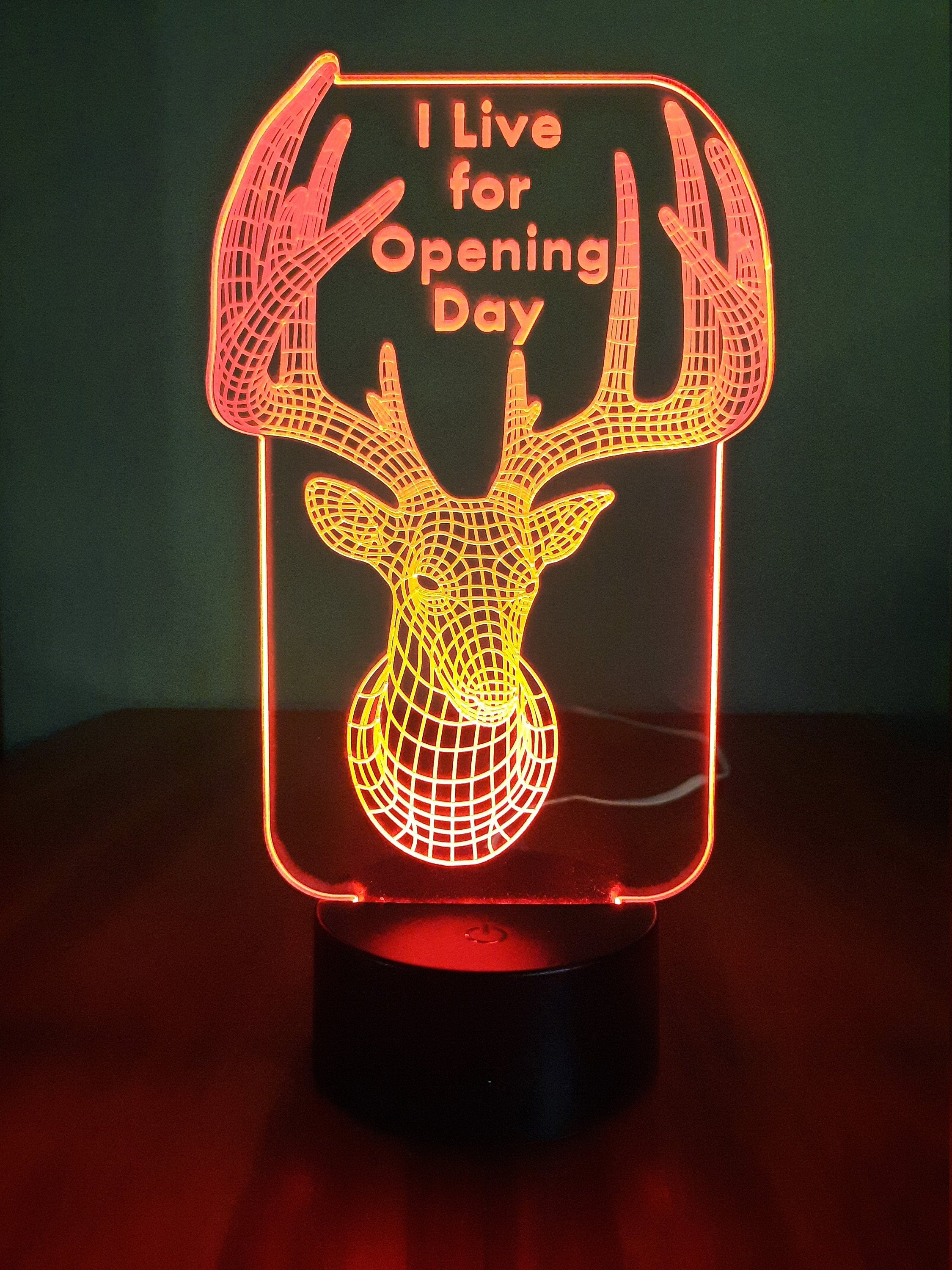 Awesome "I Live for Opening Day" 3D LED Lamp (1091) - FREE Shipping!