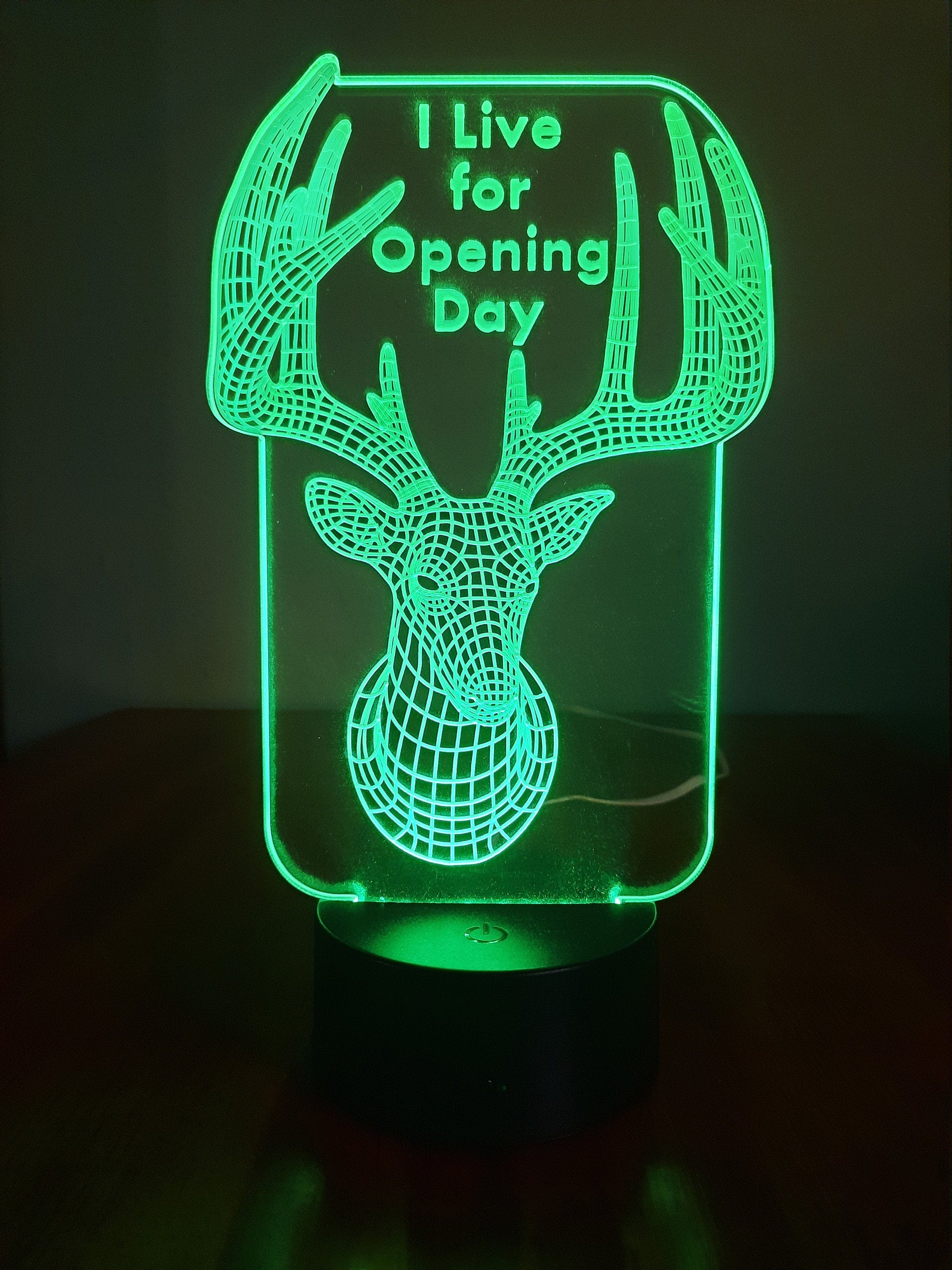 Awesome "I Live for Opening Day" 3D LED Lamp (1091) - FREE Shipping!