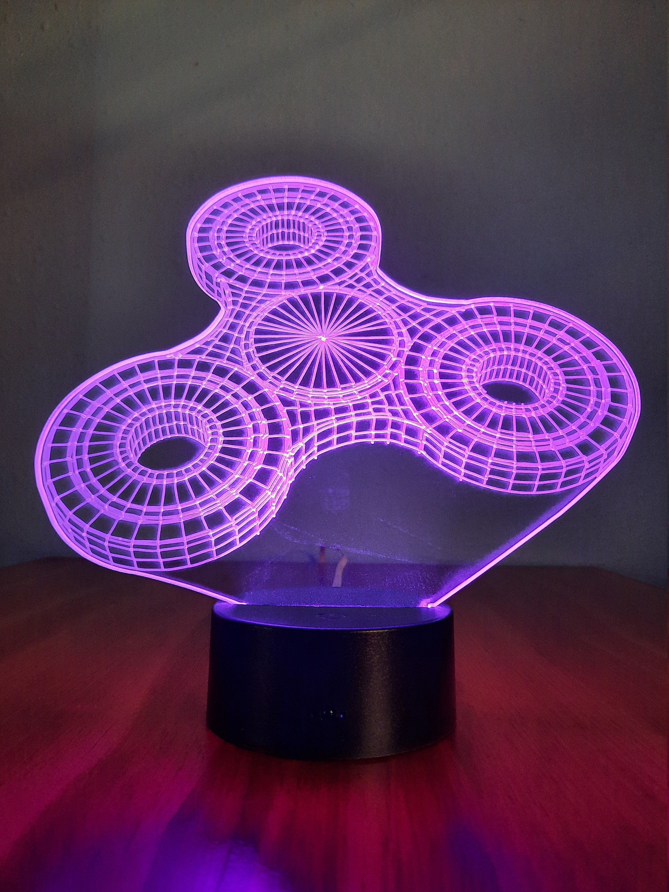 Awesome "Fidget Spinner" 3D LED Lamp (1167) - FREE SHIPPING!