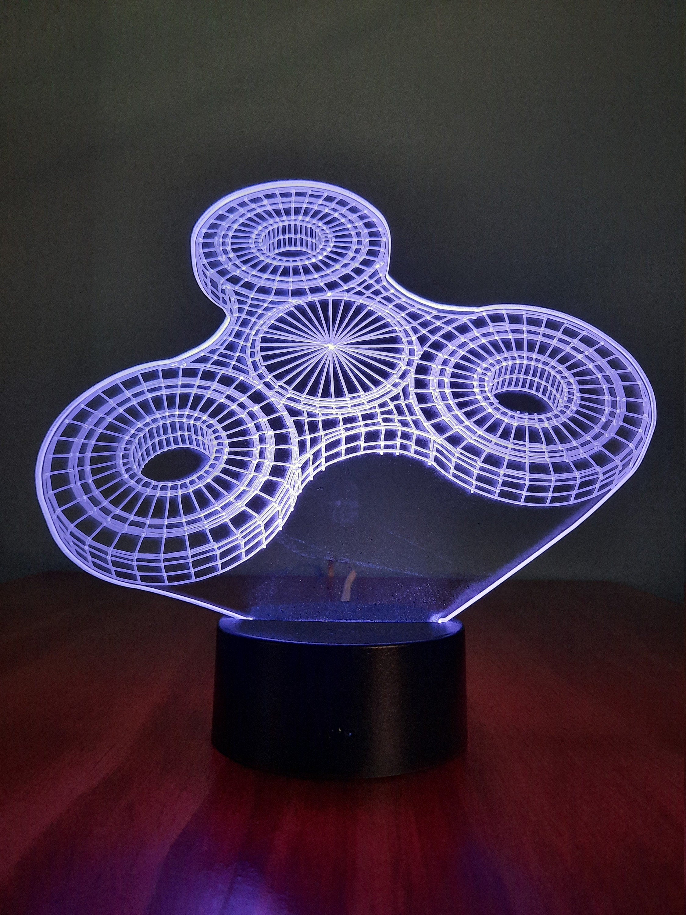 Awesome "Fidget Spinner" 3D LED Lamp (1167) - FREE SHIPPING!