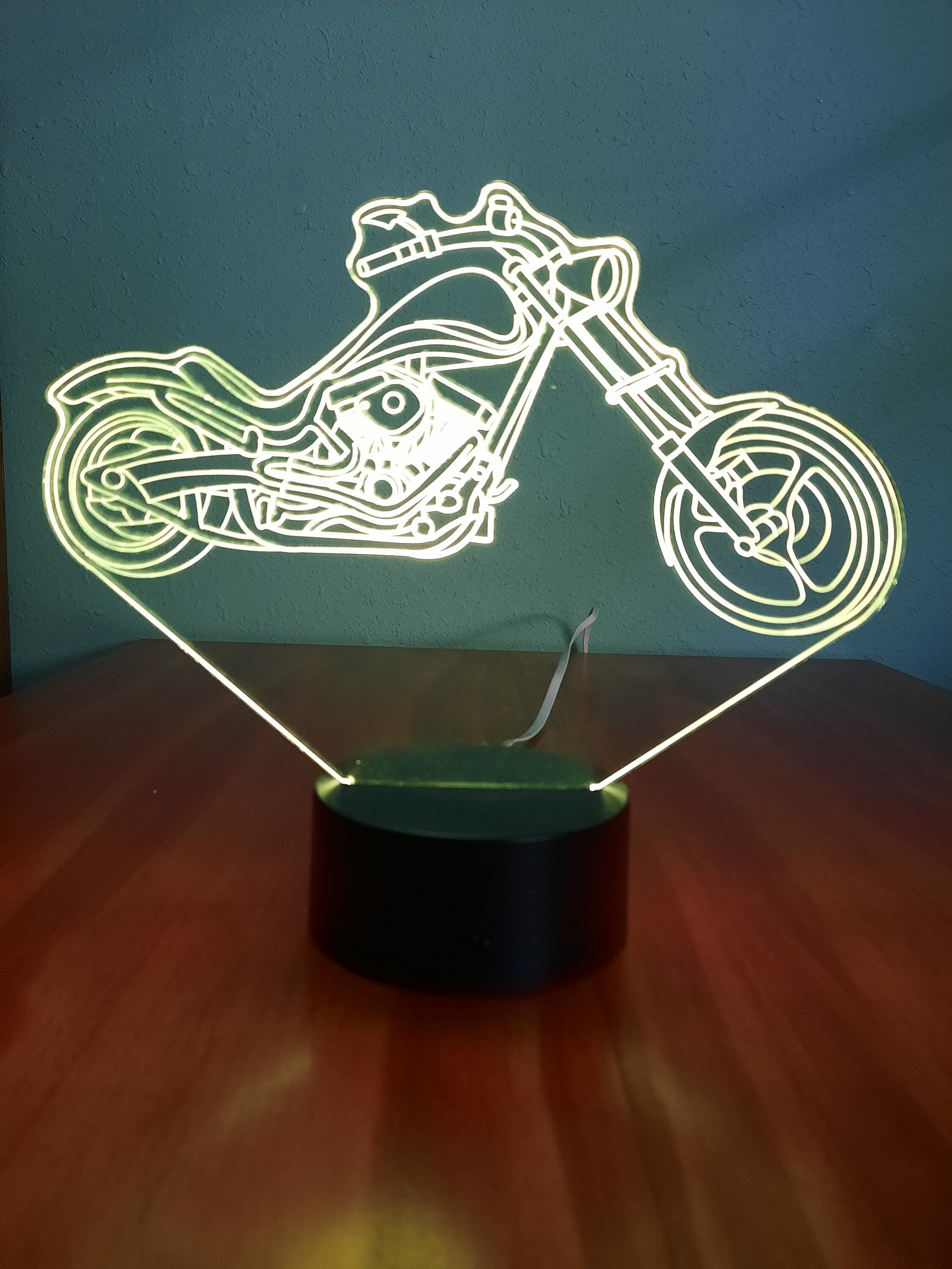 Awesome "Chopper Motorcycle" 3D LED Lamp (2671) - FREE SHIPPING!