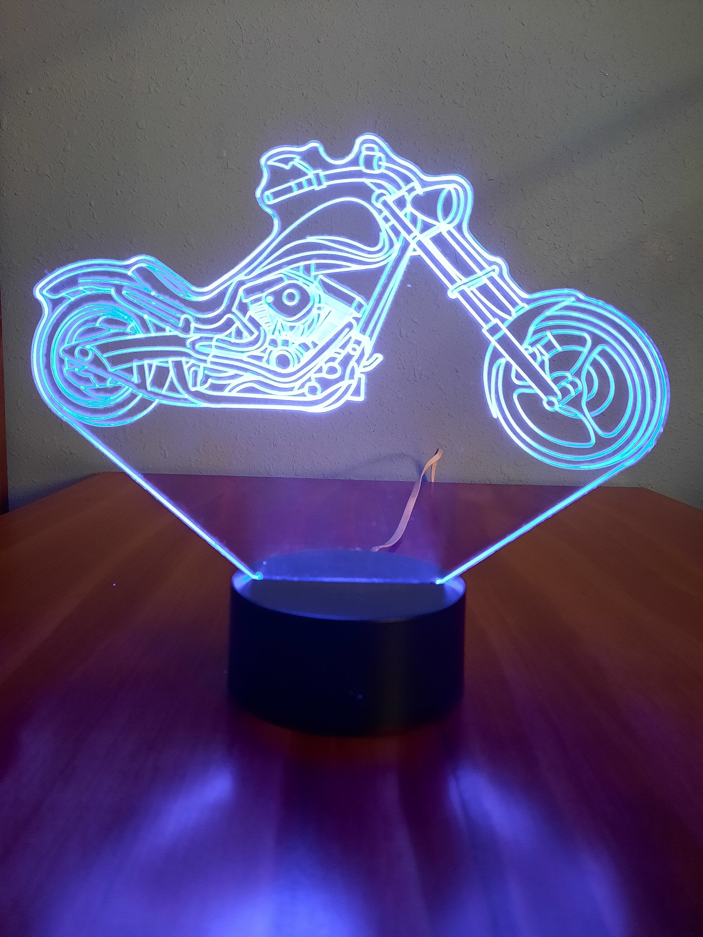 Awesome "Chopper Motorcycle" 3D LED Lamp (2671) - FREE SHIPPING!