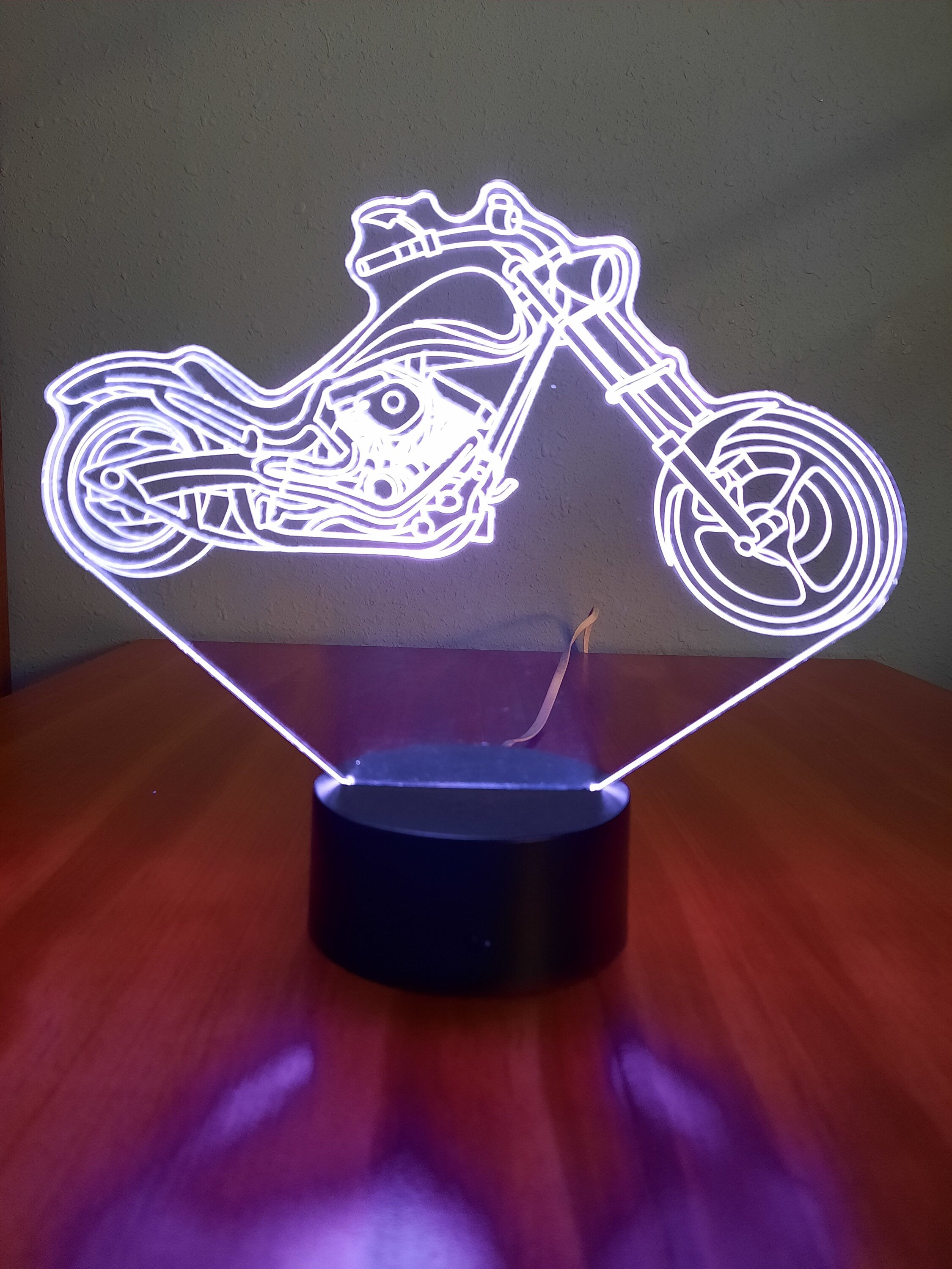 Awesome "Chopper Motorcycle" 3D LED Lamp (2671) - FREE SHIPPING!