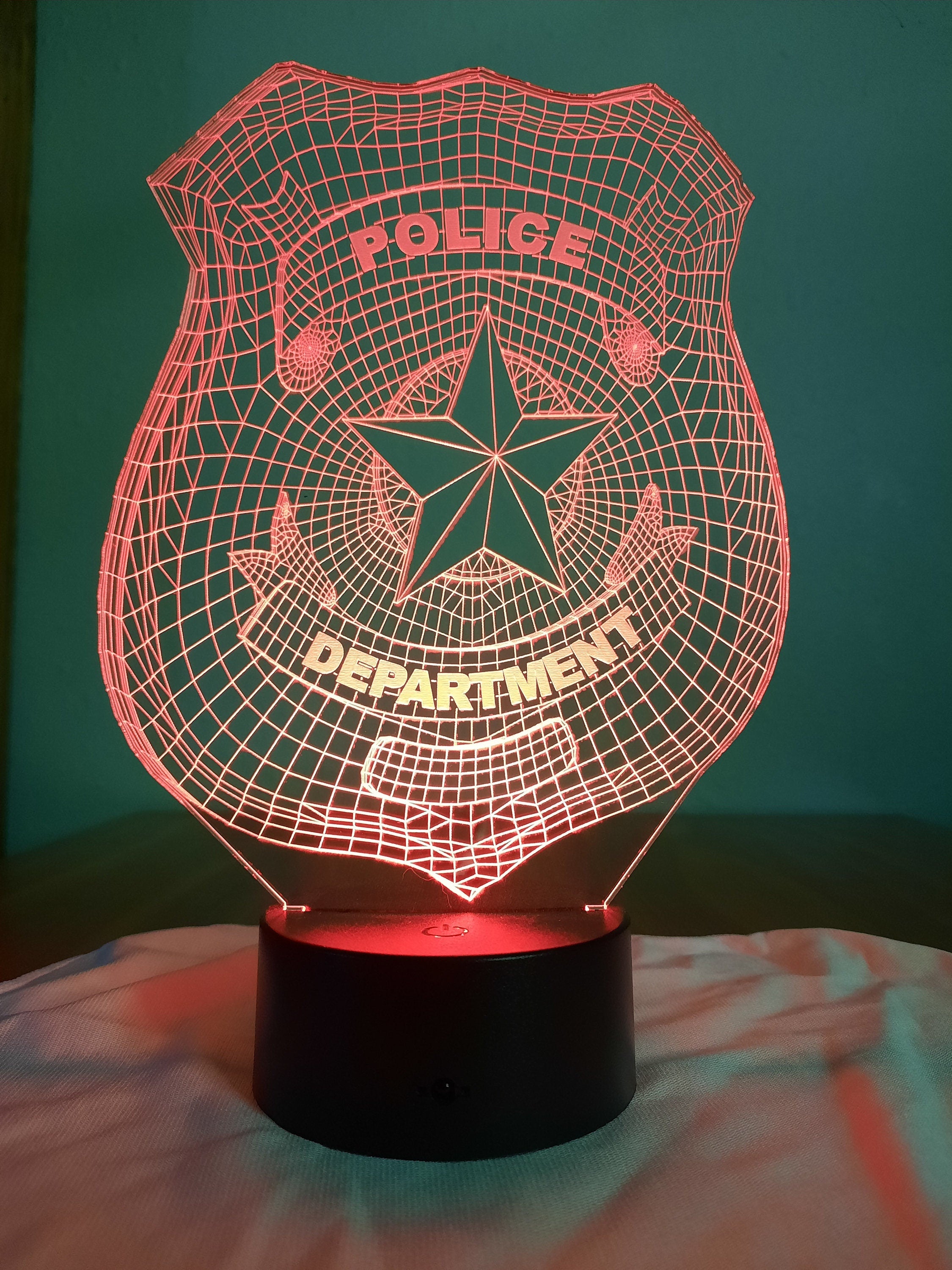 Awesome "Police Badge" LED Lamp (1279) - FREE Shipping!