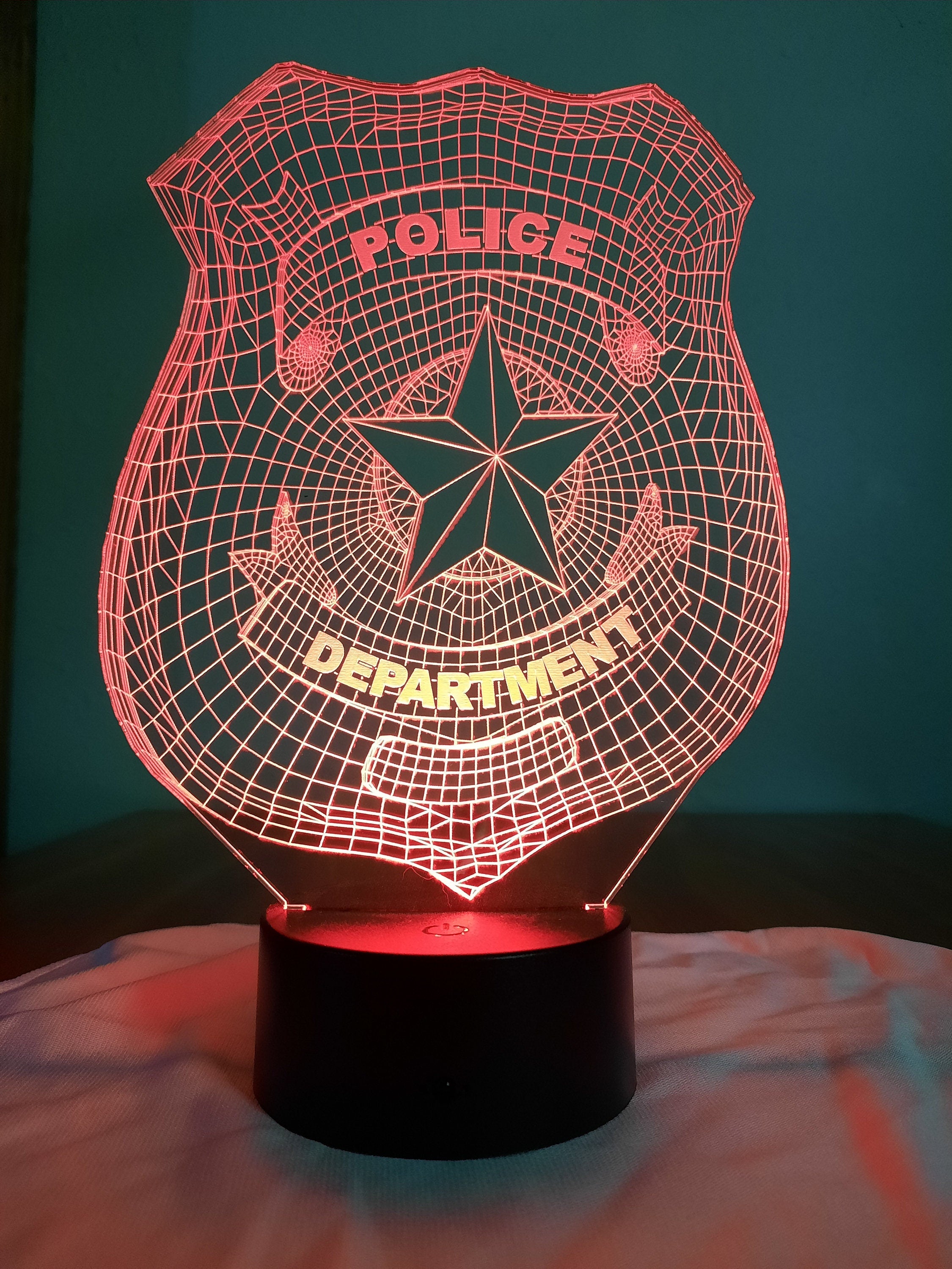 Awesome "Police Badge" LED Lamp (1279) - FREE Shipping!