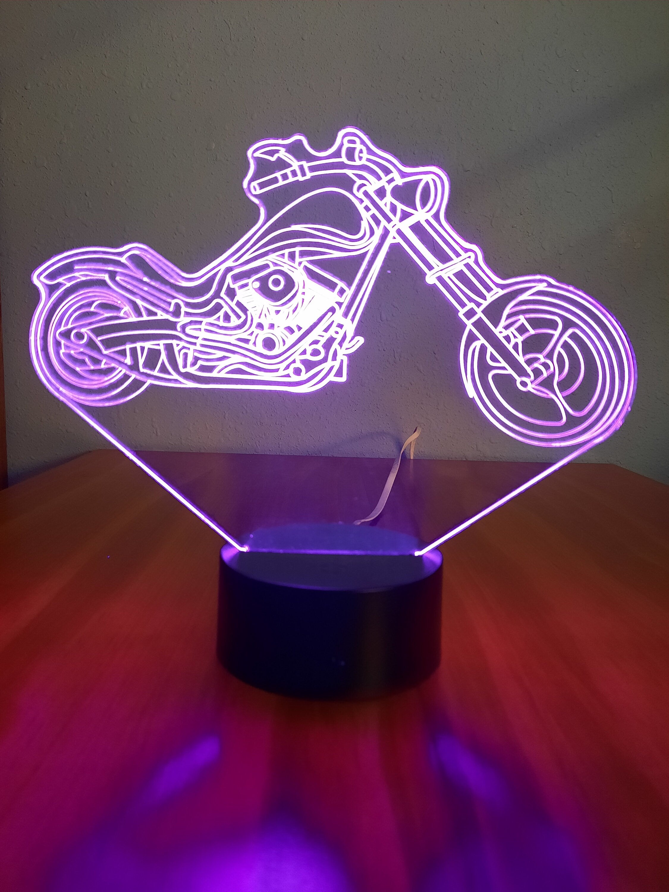 Awesome "Chopper Motorcycle" 3D LED Lamp (2671) - FREE SHIPPING!