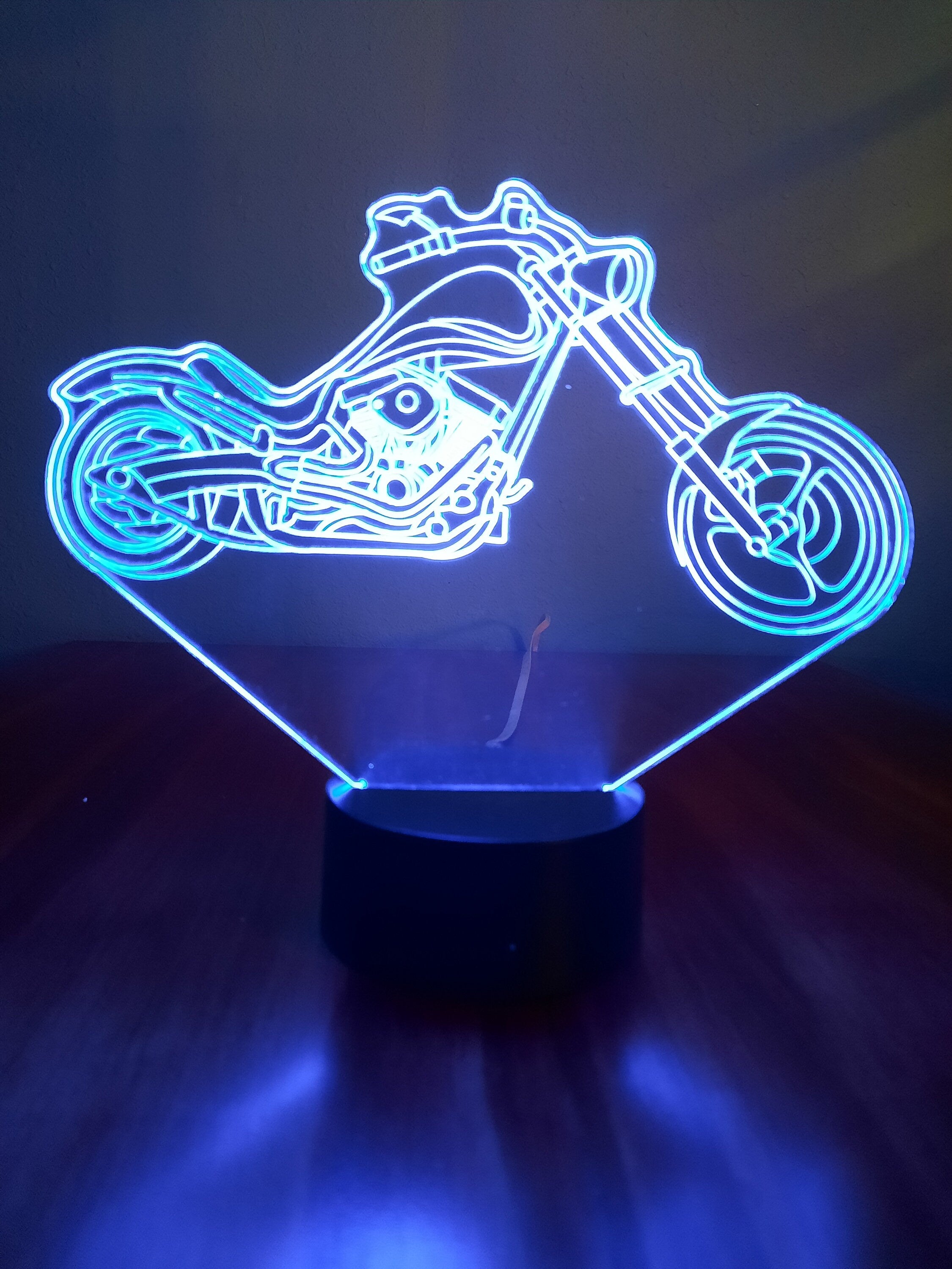 Awesome "Chopper Motorcycle" 3D LED Lamp (2671) - FREE SHIPPING!