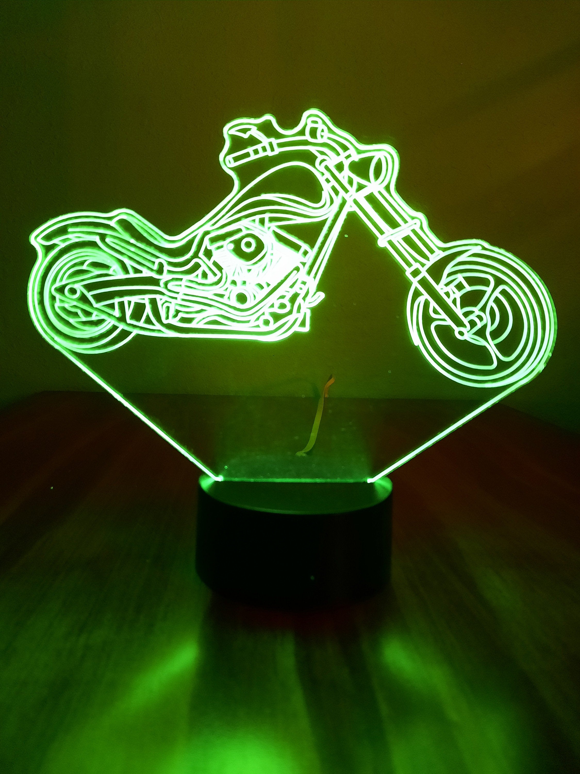 Awesome "Chopper Motorcycle" 3D LED Lamp (2671) - FREE SHIPPING!