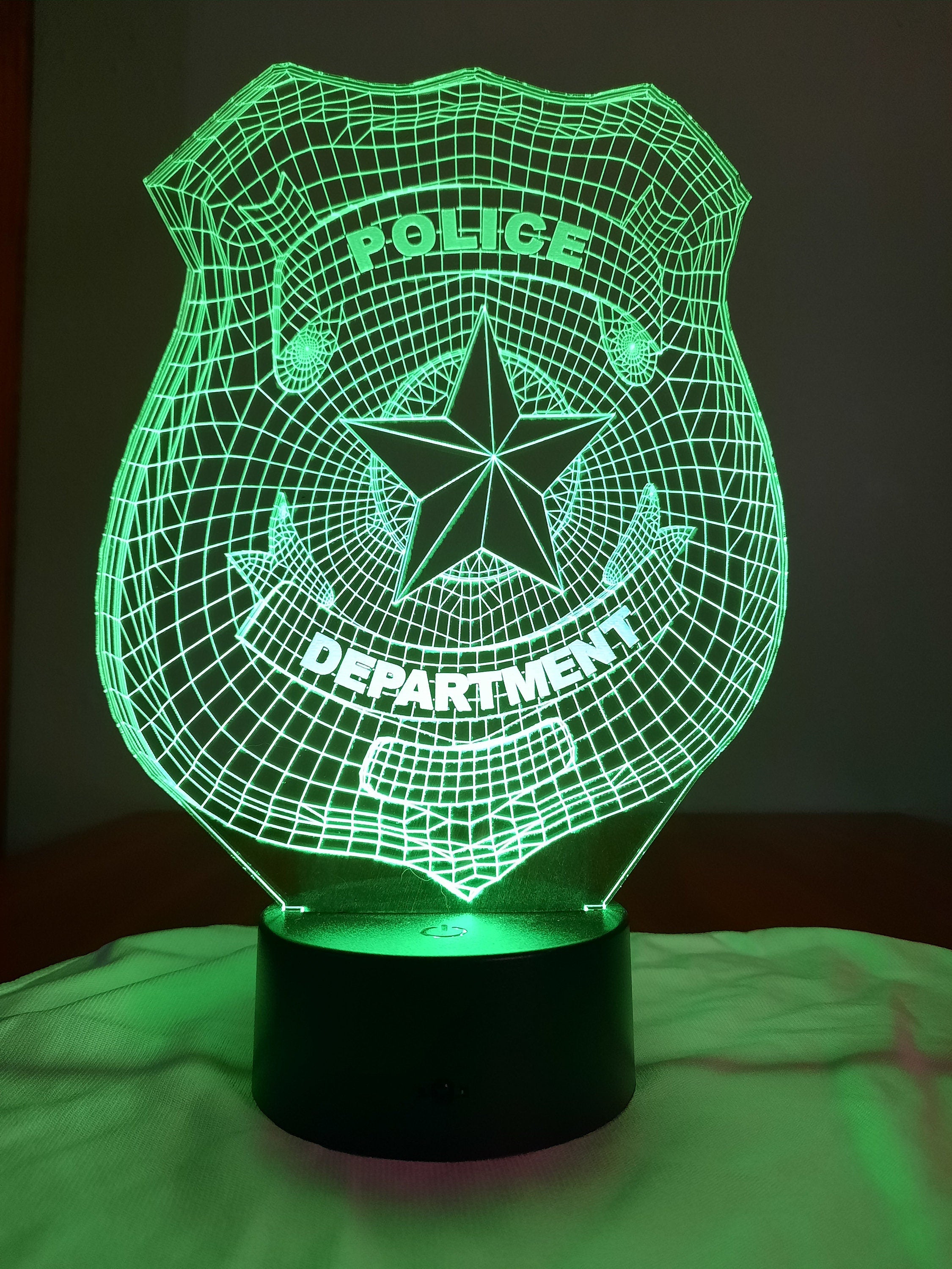 Awesome "Police Badge" LED Lamp (1279) - FREE Shipping!