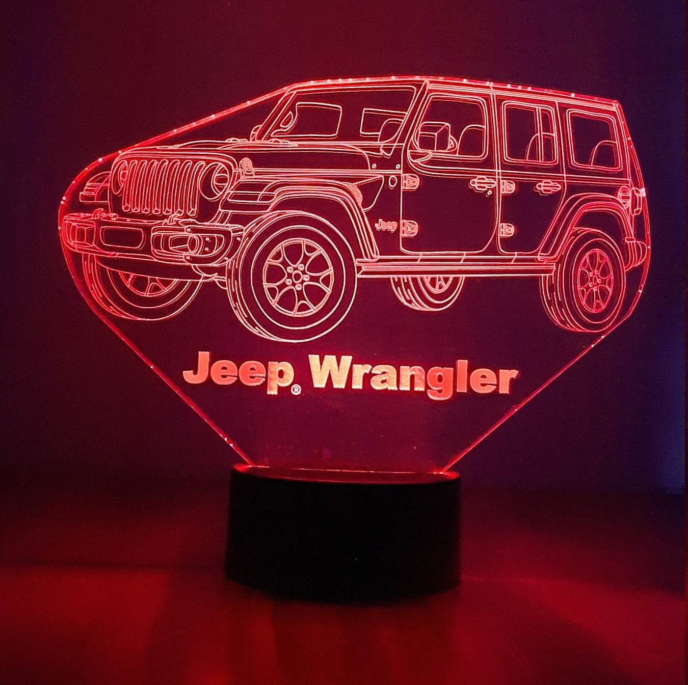 Awesome "Jeep Wrangler" 3D LED lamp (1282) - FREE SHIPPING!