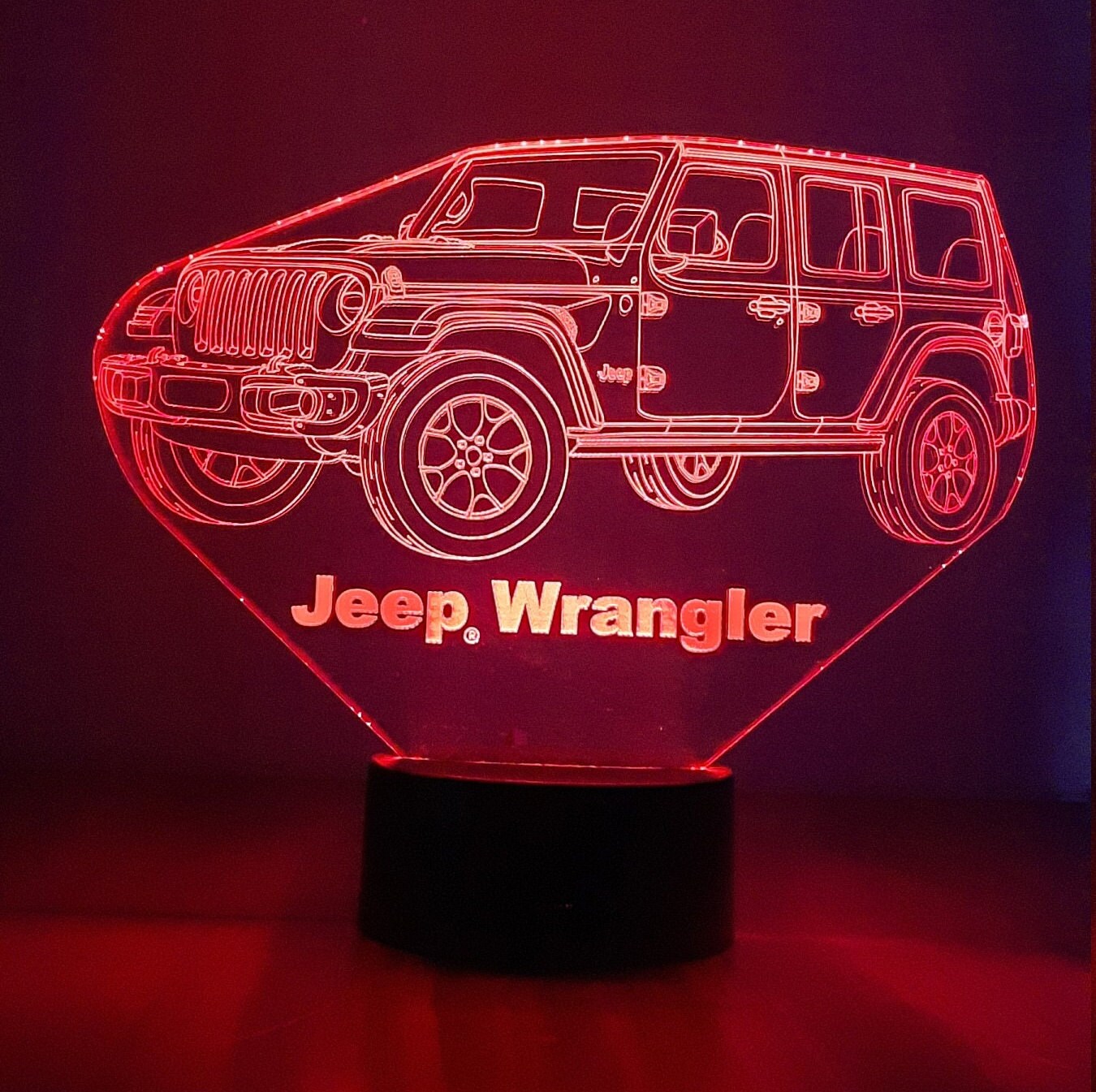 Awesome "Jeep Wrangler" 3D LED lamp (1282) - FREE SHIPPING!