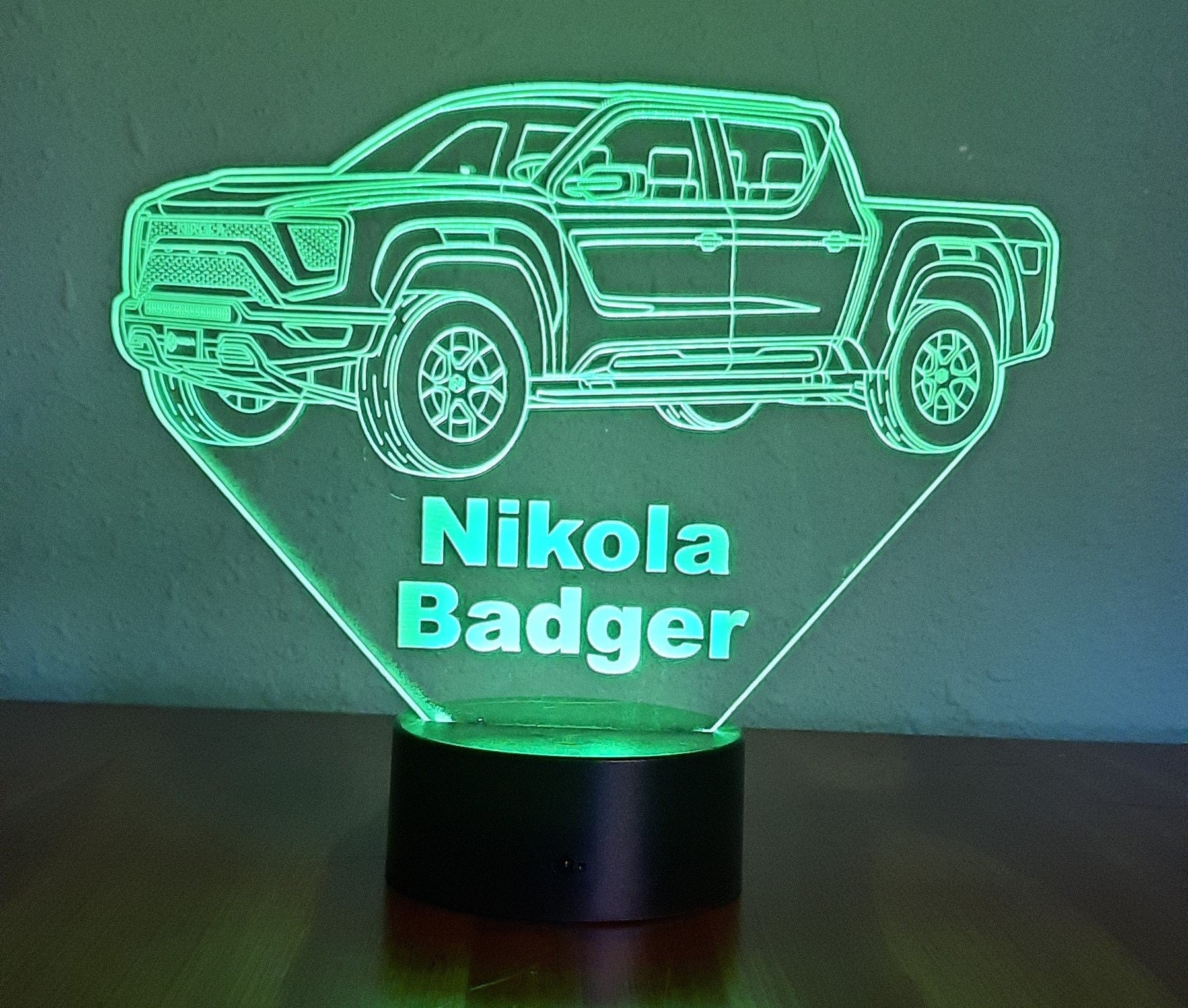 Awesome "Nikola Badger" 3D LED Lamp (1283) - FREE SHIPPING