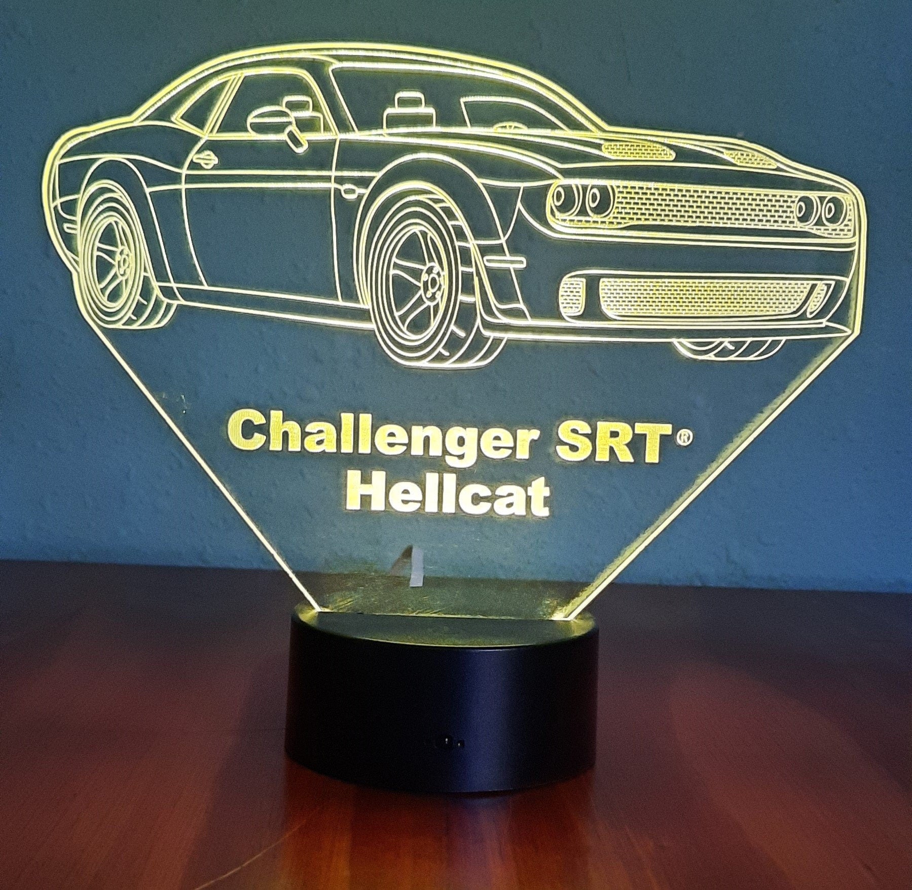 Awesome "Dodge Challenger SRT Hellcat" 3D LED Lamp (1284) - Free Shipping