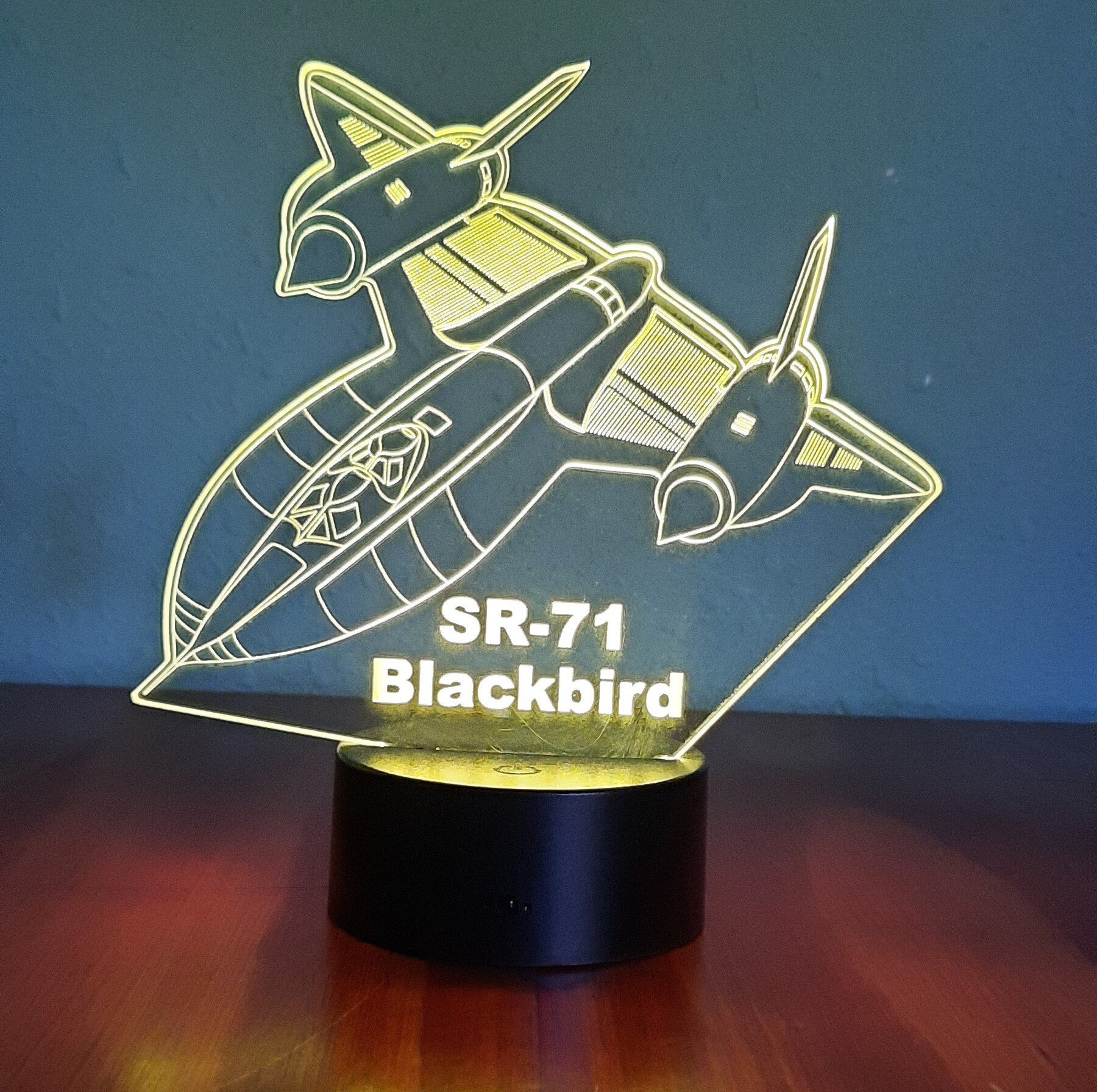 Awesome "Lockheed SR-71 Blackbird" 3D LED Lamp (1285) - Free Shipping