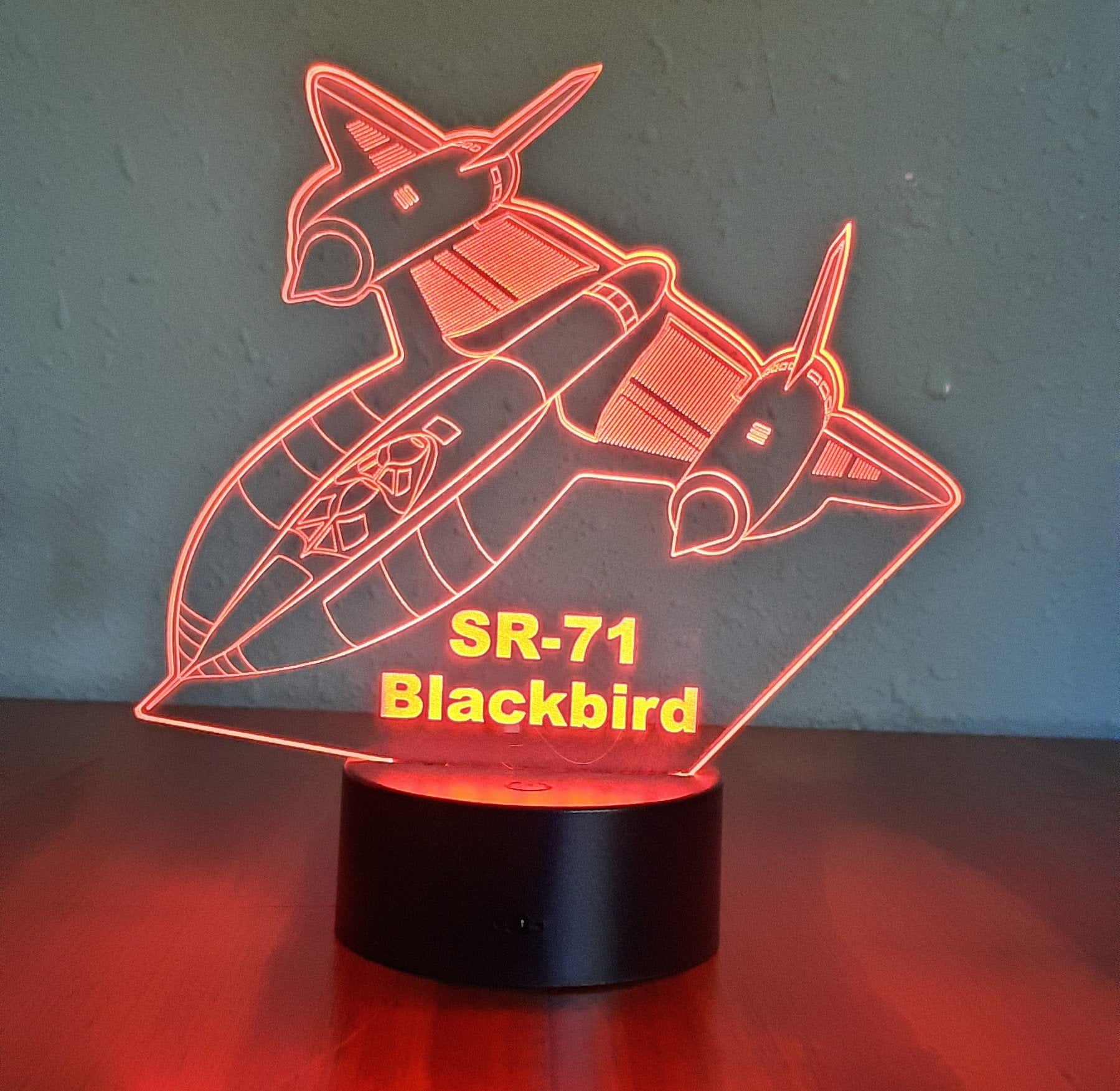 Awesome "Lockheed SR-71 Blackbird" 3D LED Lamp (1285) - Free Shipping