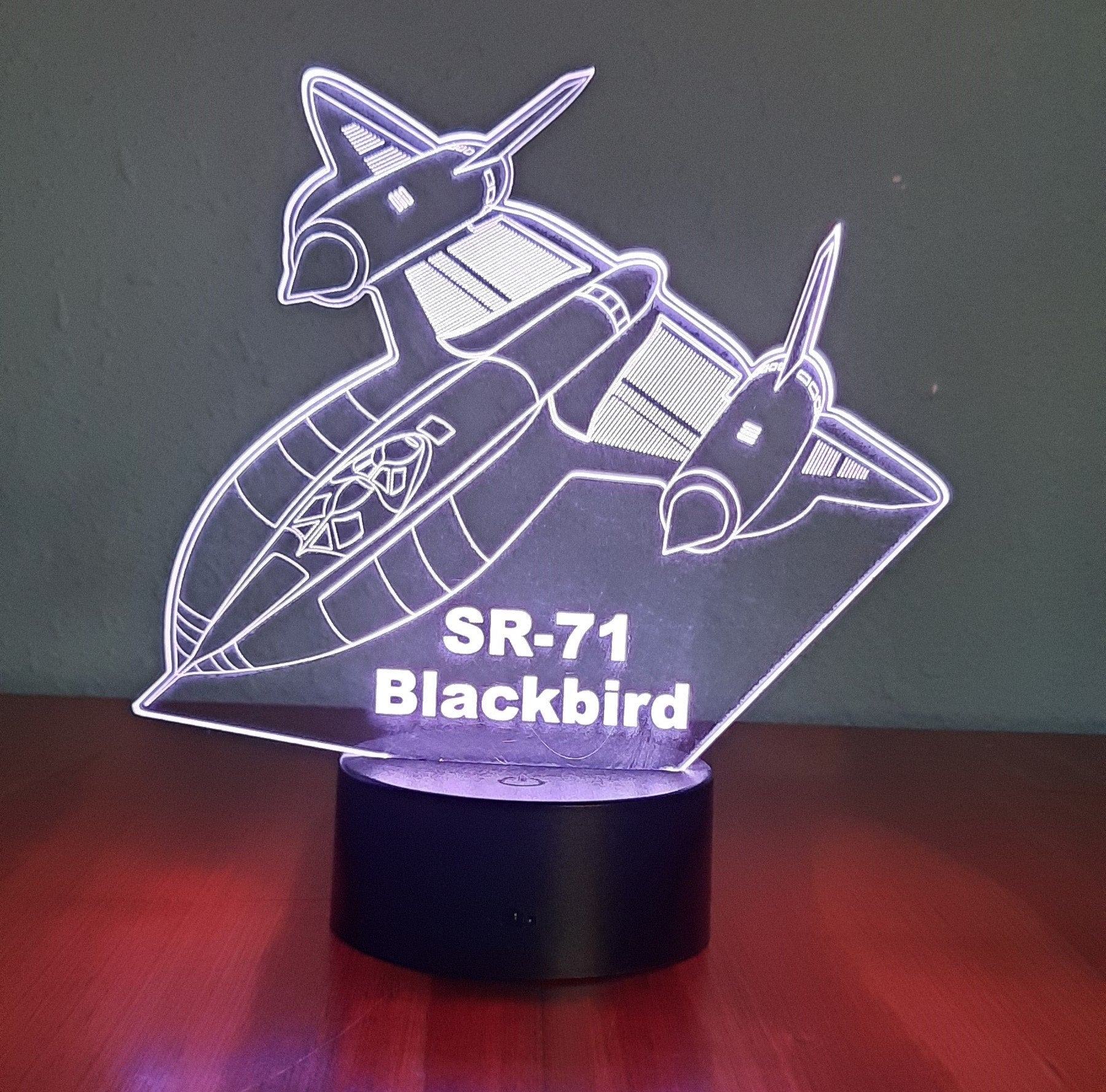 Awesome "Lockheed SR-71 Blackbird" 3D LED Lamp (1285) - Free Shipping