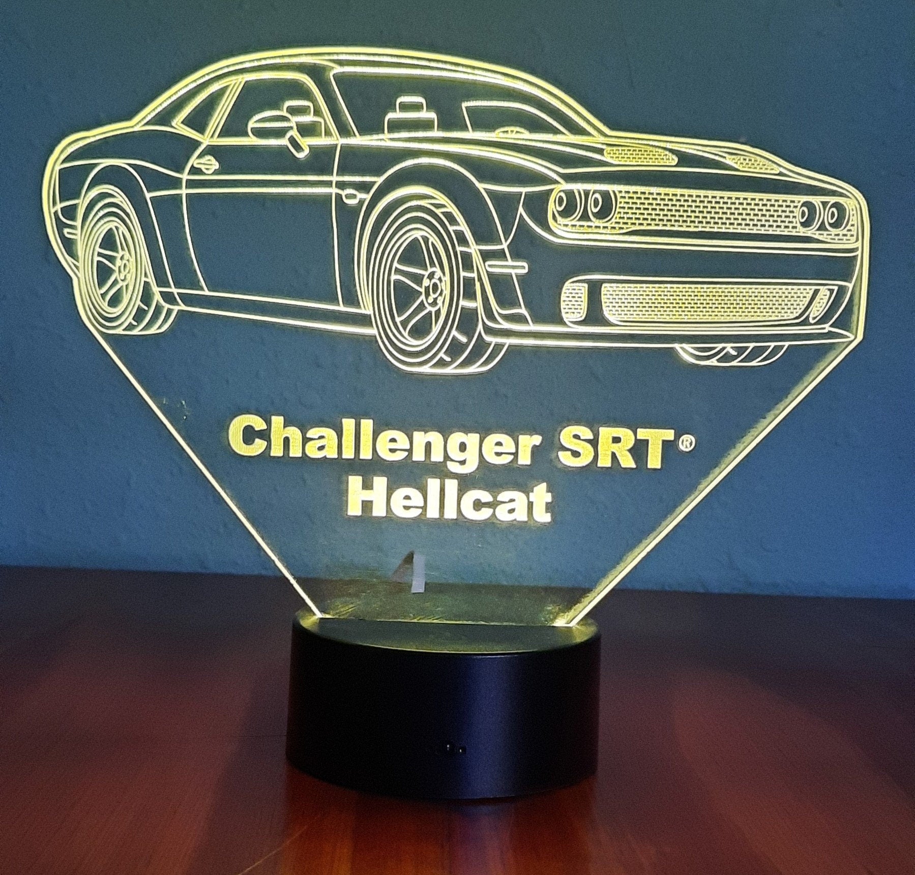 Awesome "Dodge Challenger SRT Hellcat" 3D LED Lamp (1284) - Free Shipping