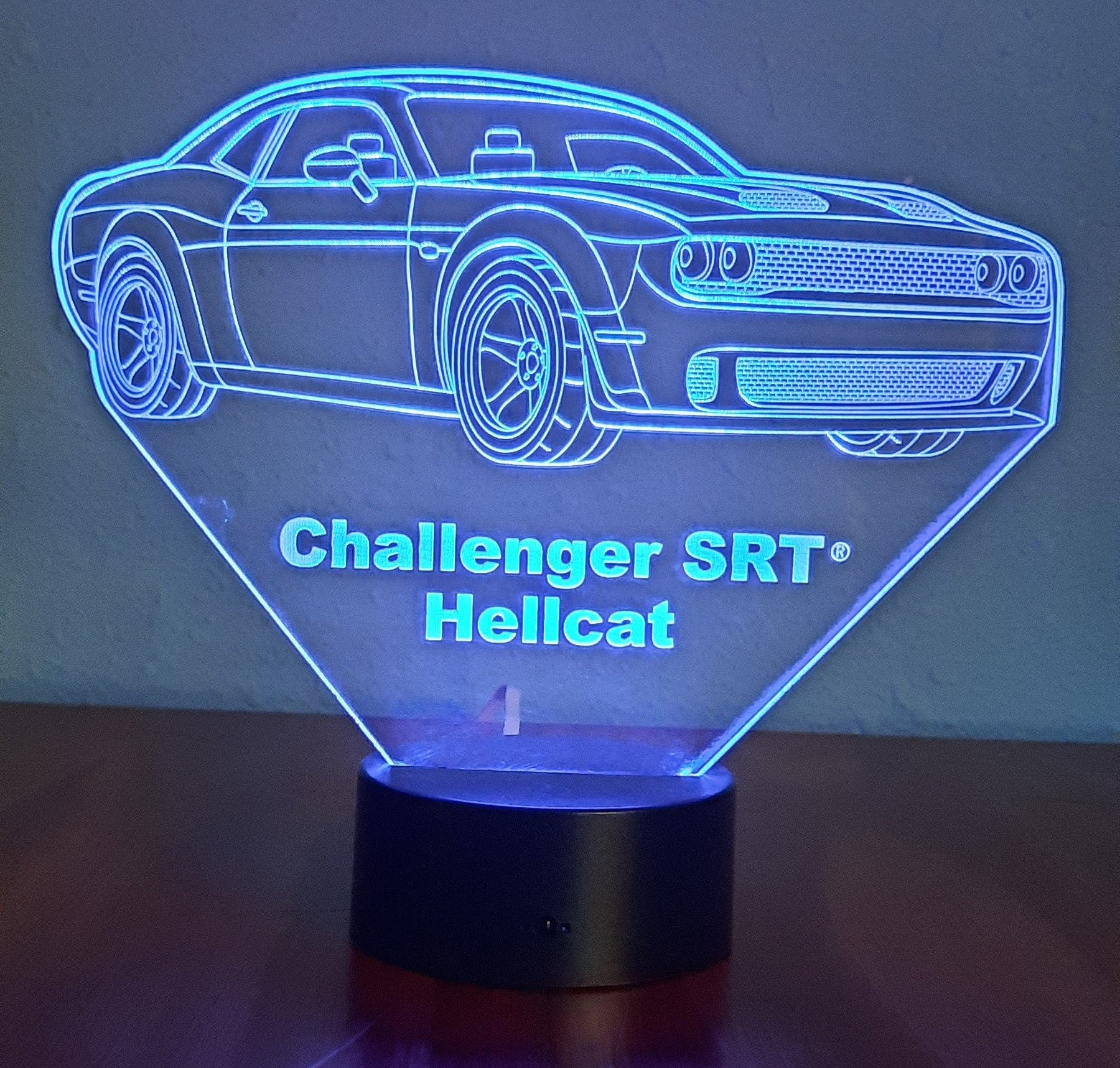 Awesome "Dodge Challenger SRT Hellcat" 3D LED Lamp (1284) - Free Shipping