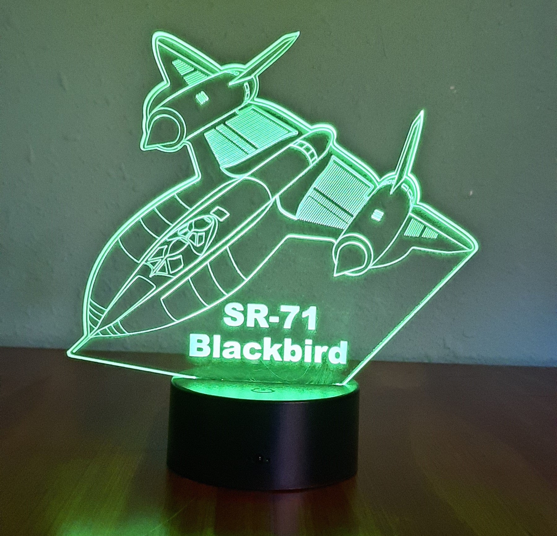 Awesome "Lockheed SR-71 Blackbird" 3D LED Lamp (1285) - Free Shipping