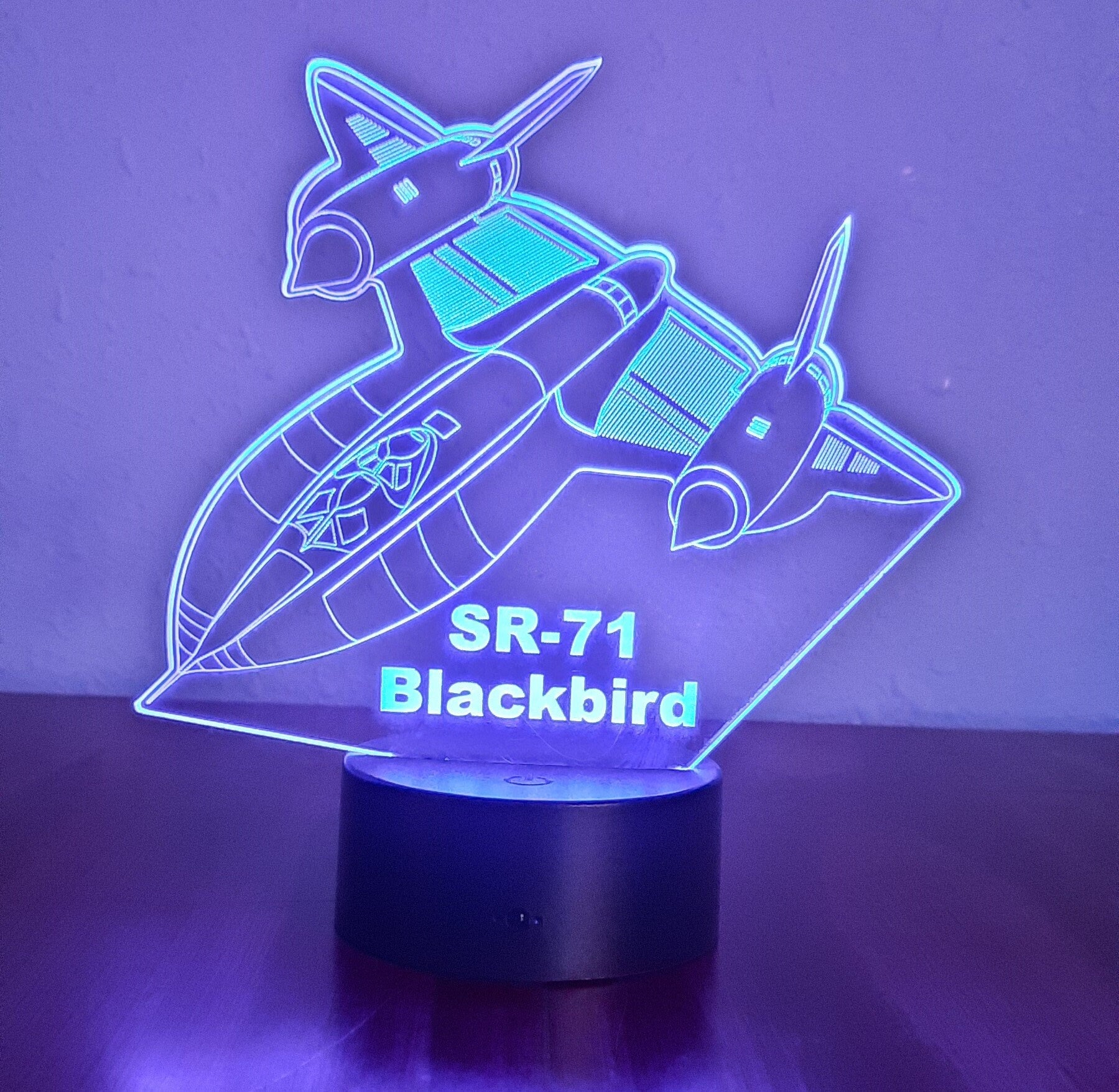 Awesome "Lockheed SR-71 Blackbird" 3D LED Lamp (1285) - Free Shipping