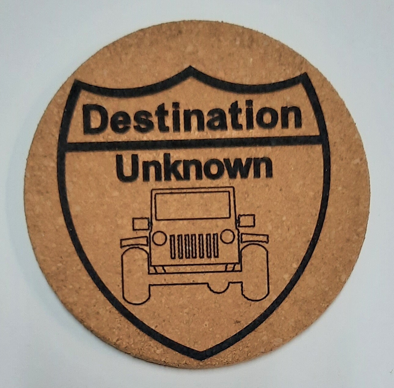 Engraved Cork Jeep Coasters (740)