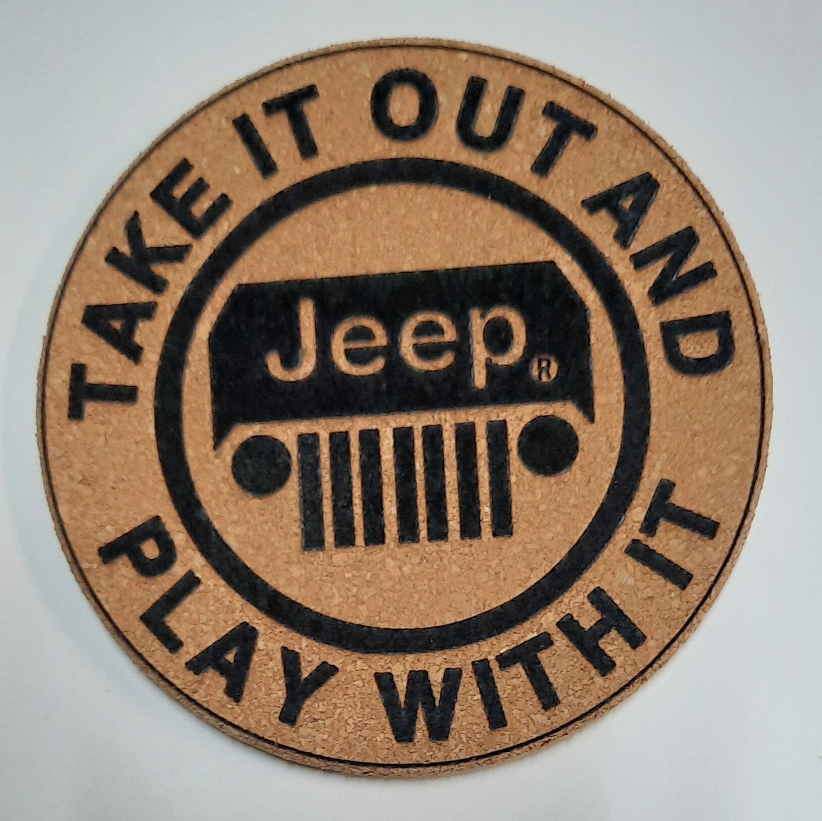 Engraved Cork Jeep Coasters (740)