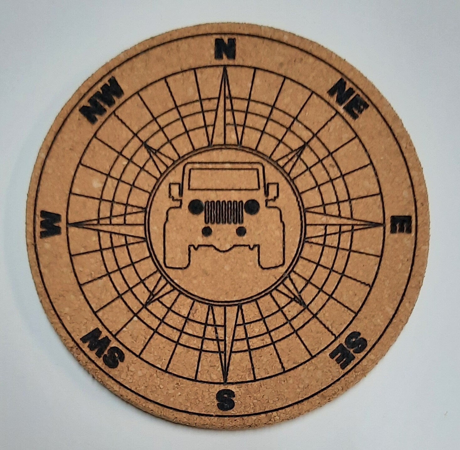 Engraved Cork Jeep Coasters (740)