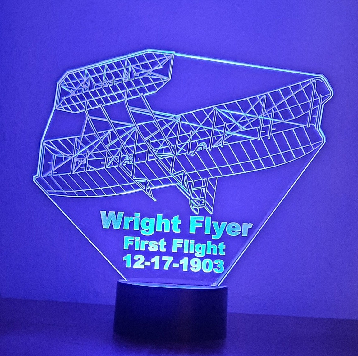 Awesome "First Flight - The Wright Flyer" 3D LED Lamp (1289) - Free Shipping