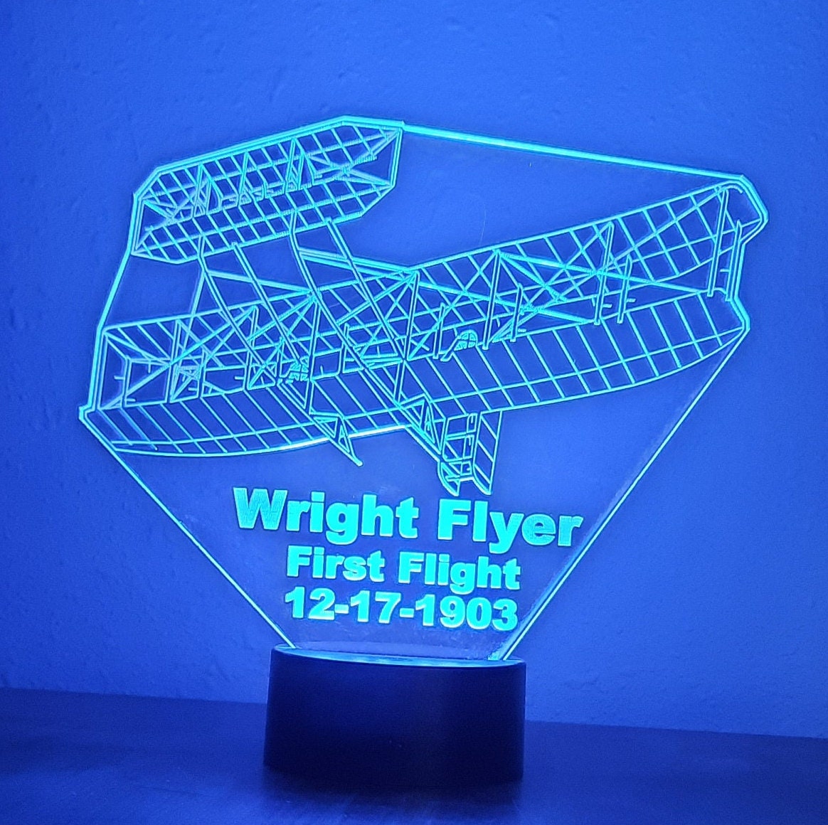 Awesome "First Flight - The Wright Flyer" 3D LED Lamp (1289) - Free Shipping