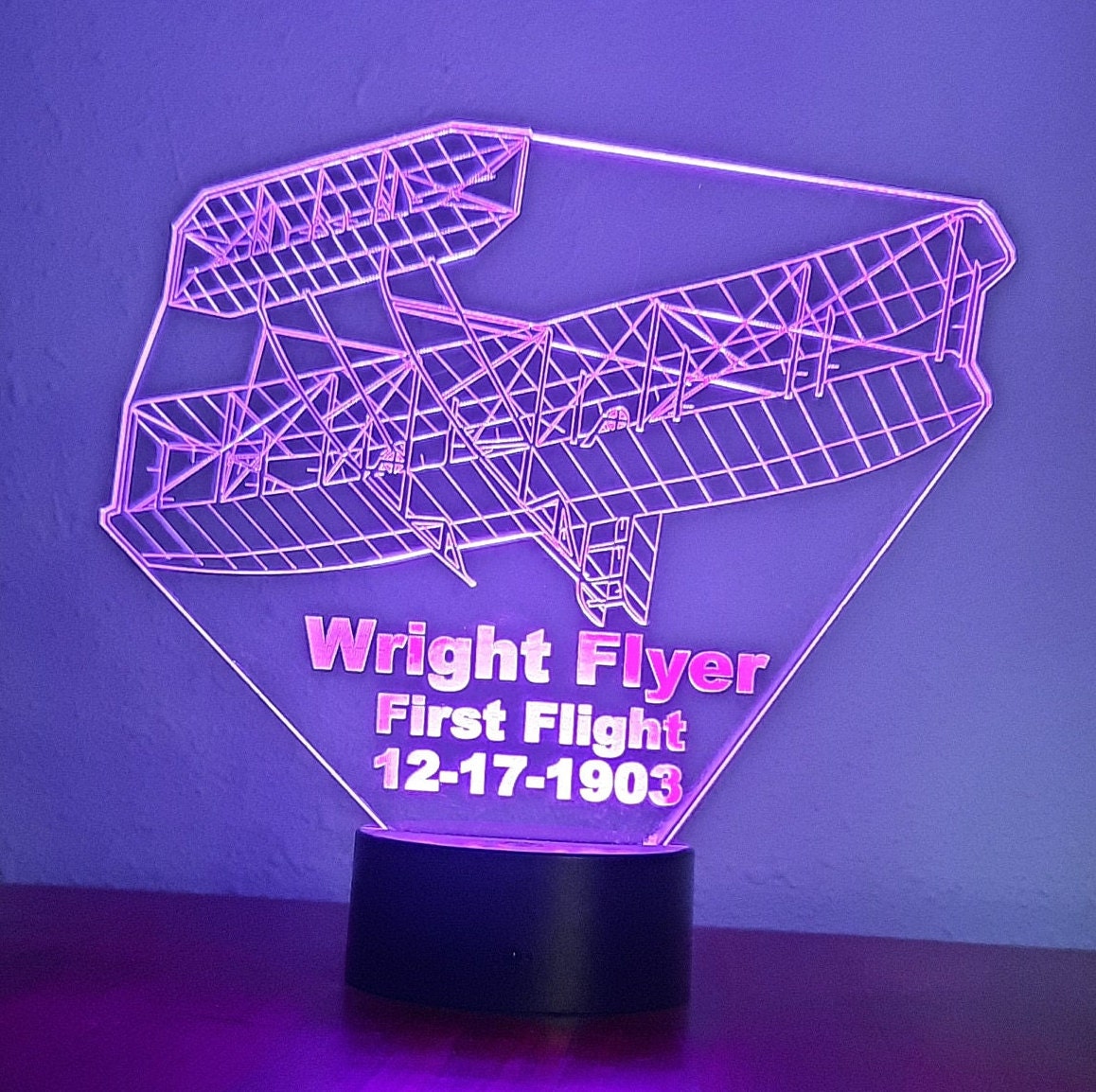 Awesome "First Flight - The Wright Flyer" 3D LED Lamp (1289) - Free Shipping