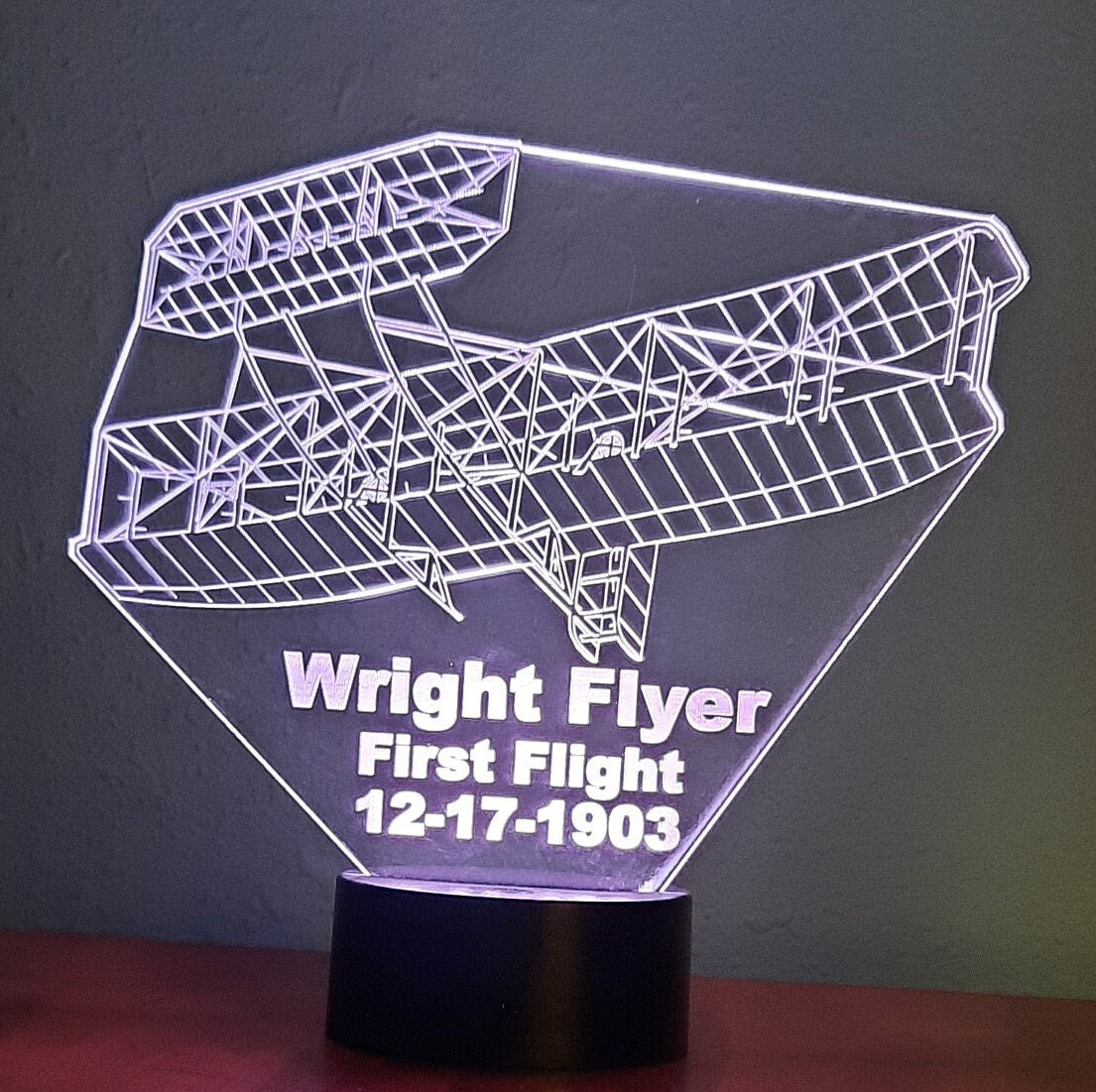 Awesome "First Flight - The Wright Flyer" 3D LED Lamp (1289) - Free Shipping