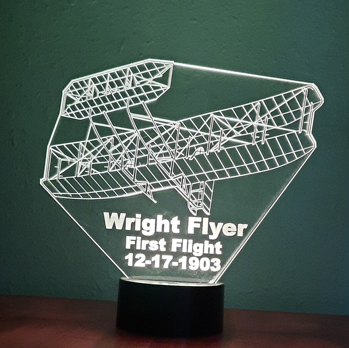 Awesome "First Flight - The Wright Flyer" 3D LED Lamp (1289) - Free Shipping