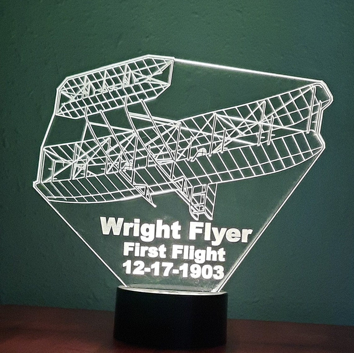 Awesome "First Flight - The Wright Flyer" 3D LED Lamp (1289) - Free Shipping